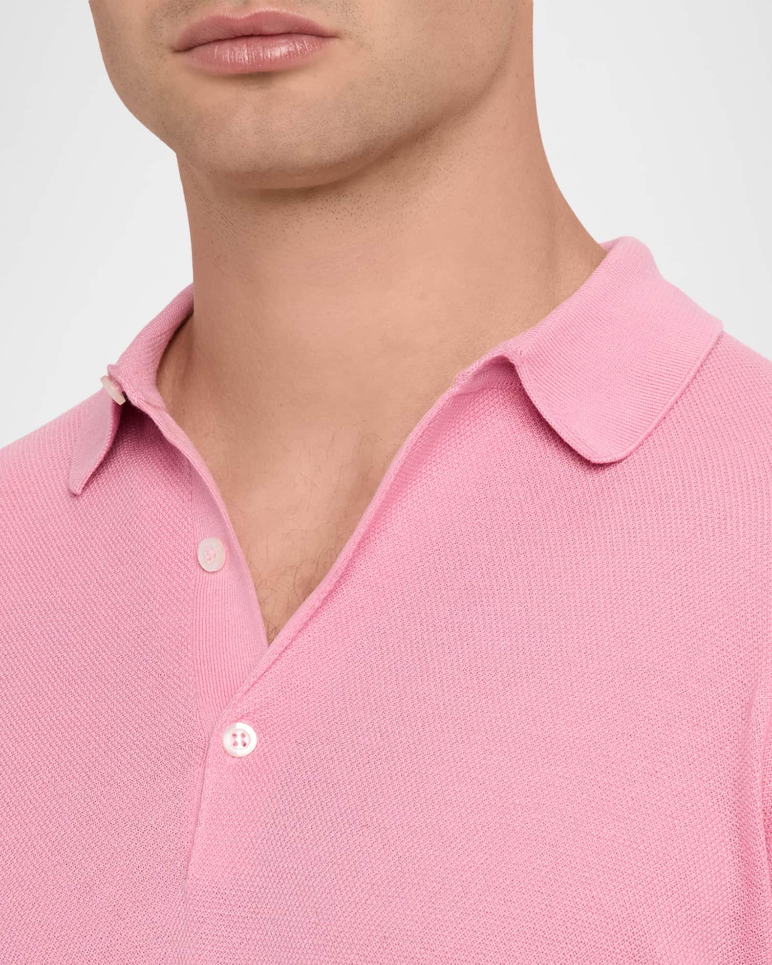 John Smedley Men's Roth Cotton Polo Shirt | Neiman Marcus