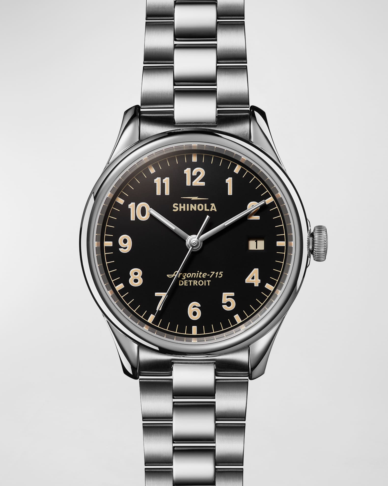 38mm Vinton Bracelet Watch, Black 0