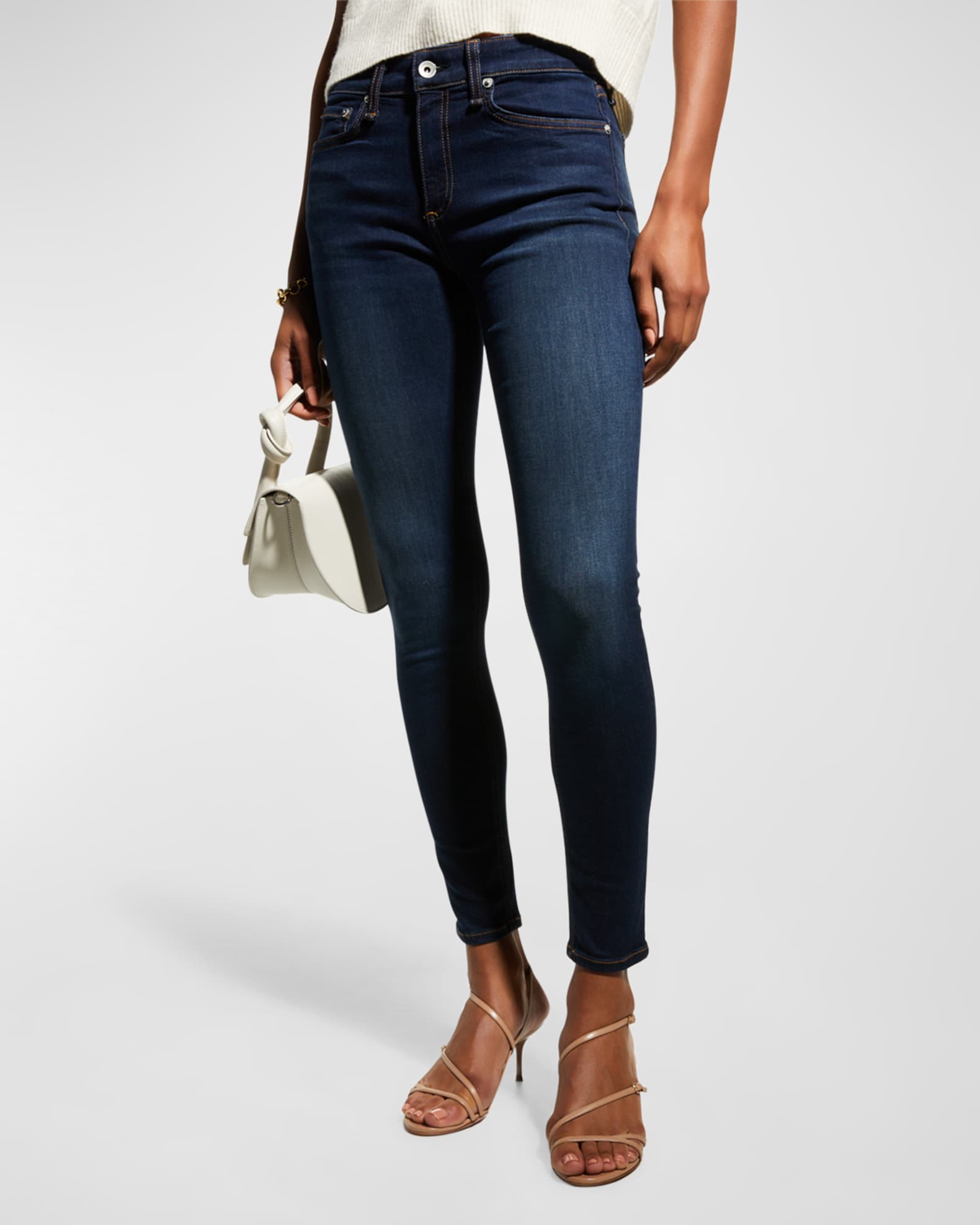 Cate Mid-Rise Skinny Ankle Jeans 0
