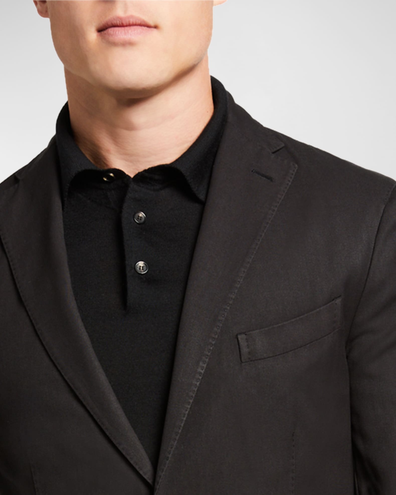 Boglioli Men's Herringbone Two-Button Wool Jacket | Neiman Marcus