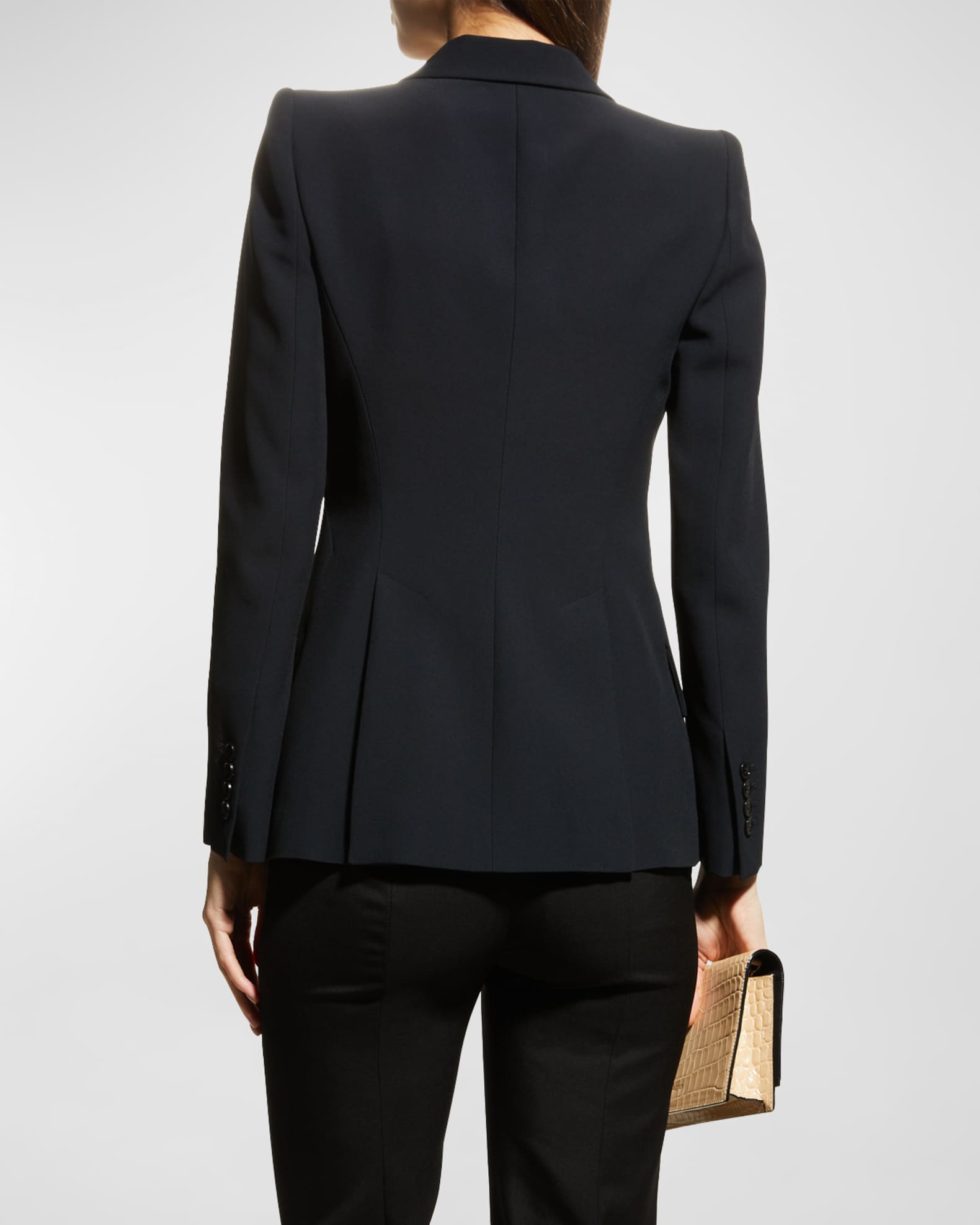 McQueen Classic Single-Breasted Suiting Blazer | Neiman Marcus