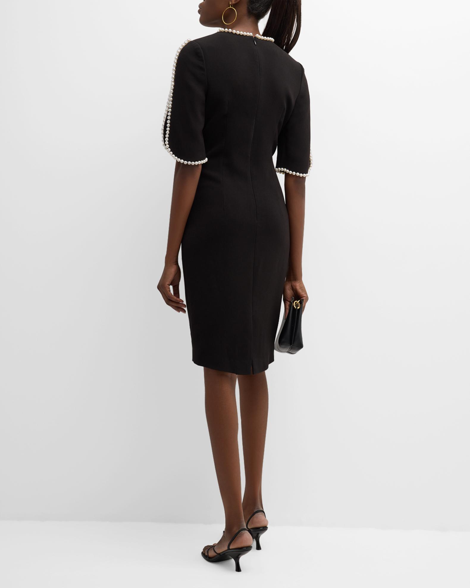 off the shoulder bodycon dress black Rickie Freeman For Teri Jon Jacquard Column Gown
