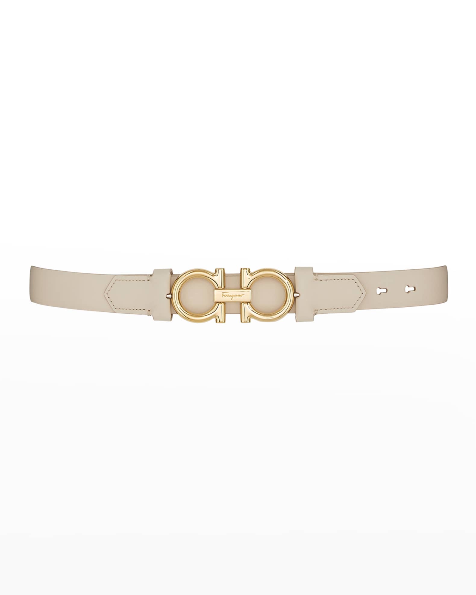 Ferragamo Gancini-Buckle Leather Rolo Belt | Neiman Marcus