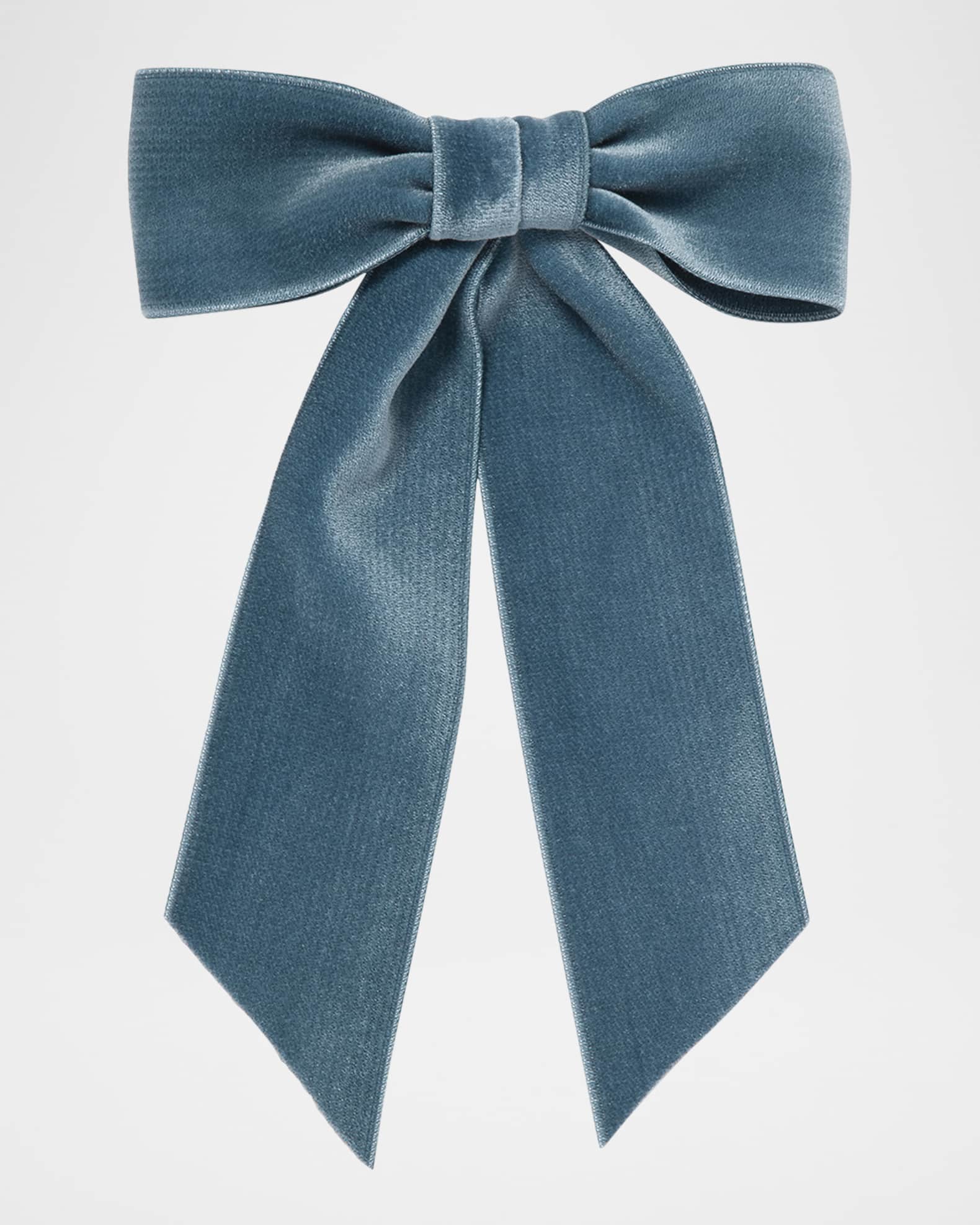 Wide Velvet Bow Barrette 0