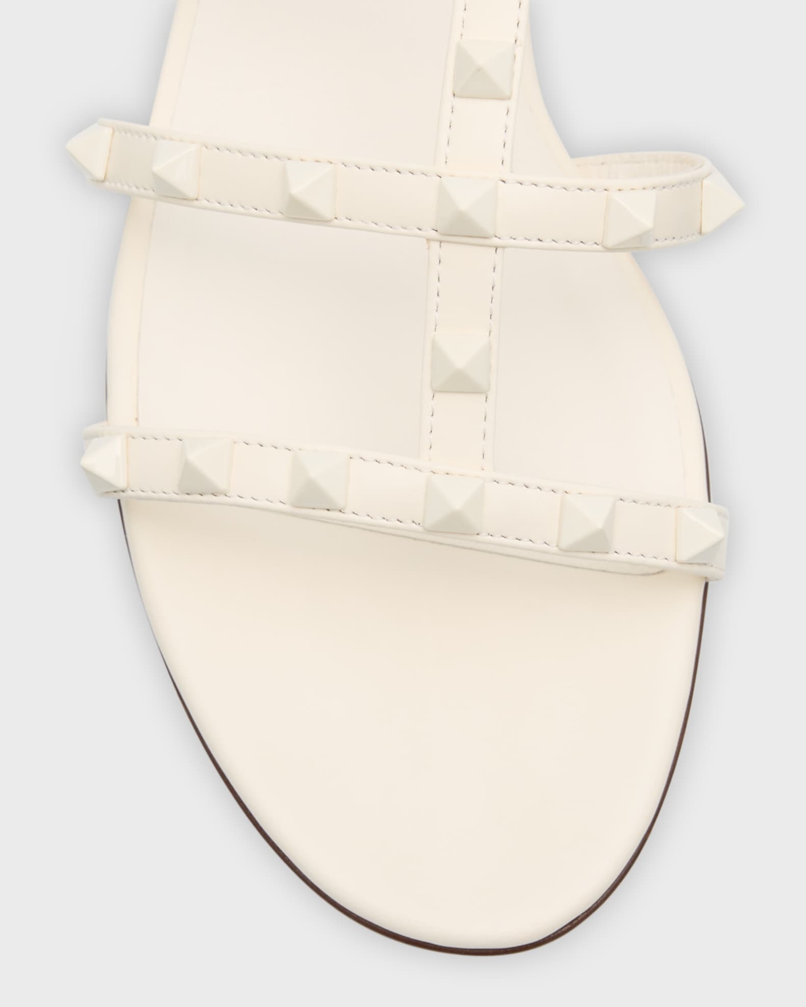 Valentino rockstud sandals white on sale