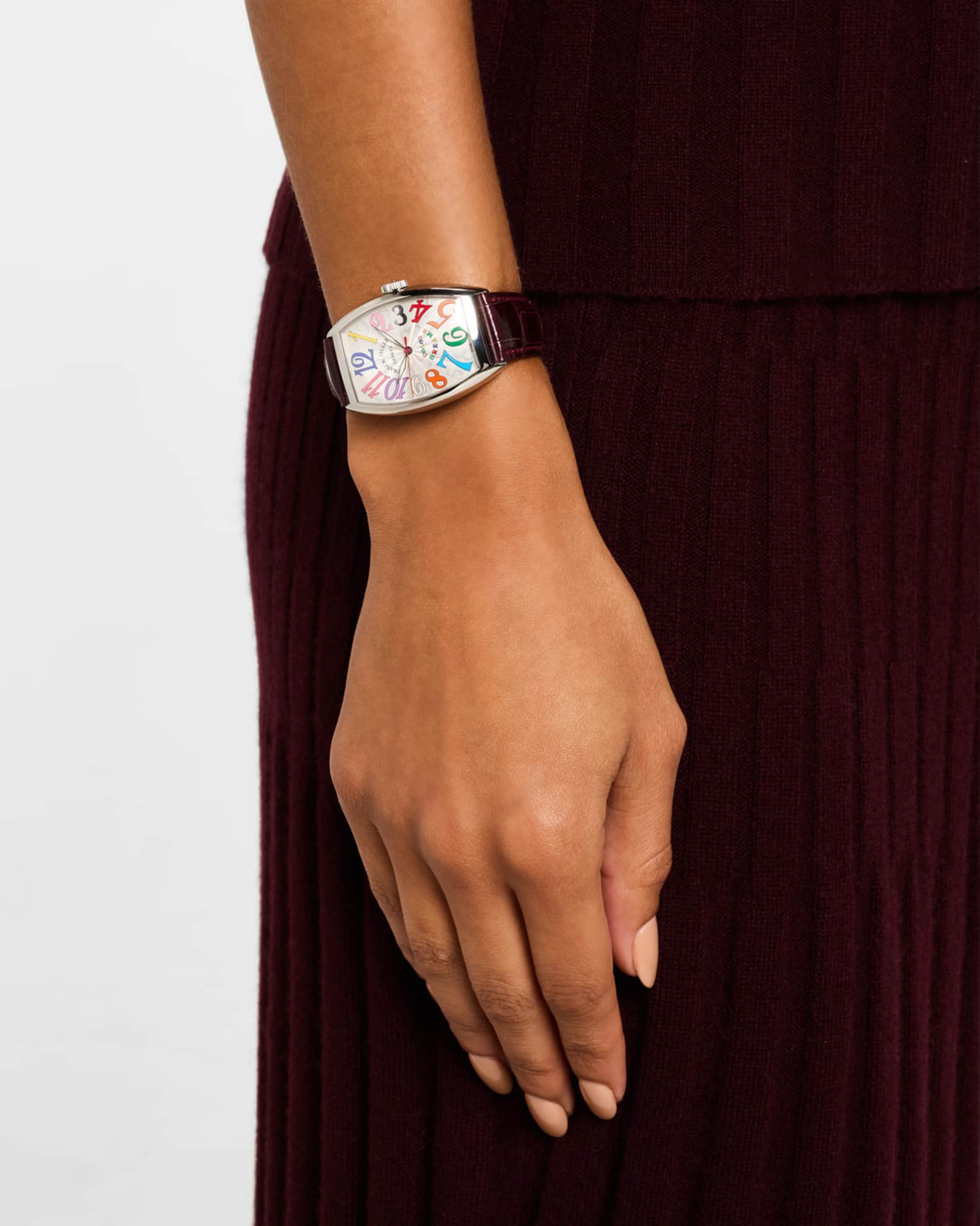 Ladies Color Dreams Curvex Watch with Alligator Strap 1
