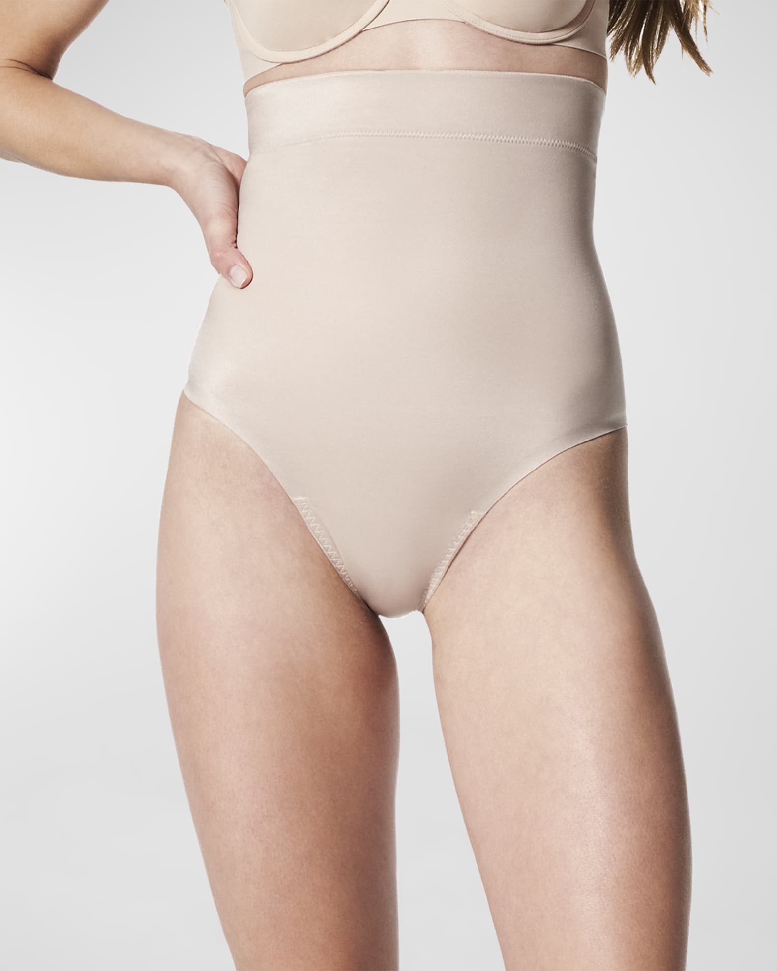 Spanx Suit Your Fancy high waist contouring thong in champagne