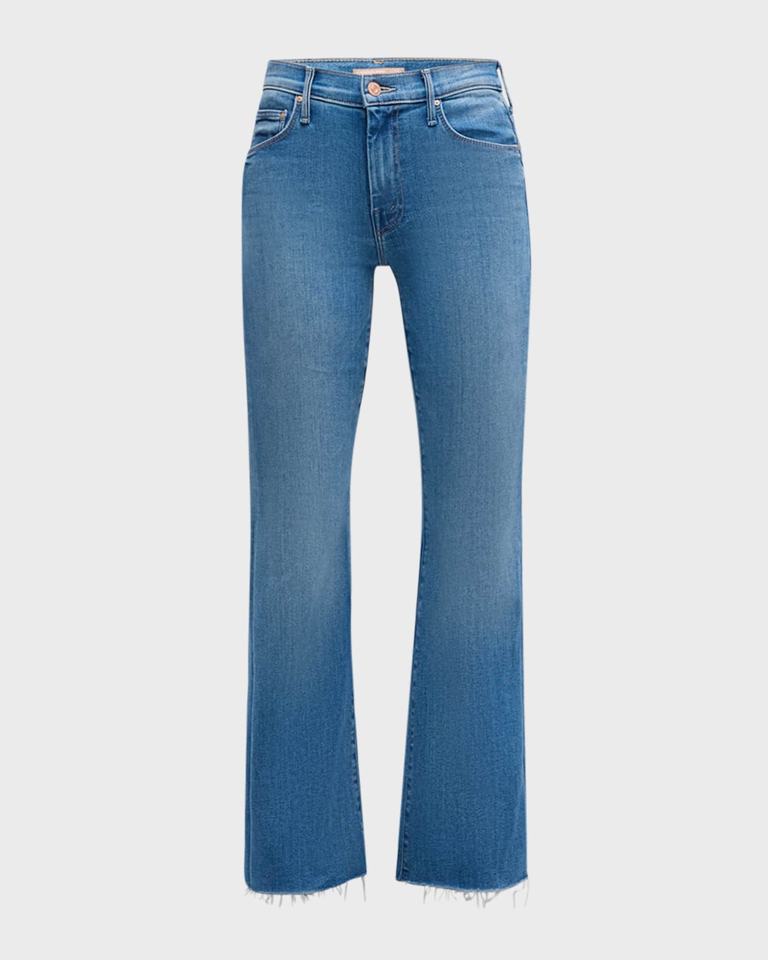 MOTHER The Weekender Fray Flare-Leg Jeans | Neiman Marcus