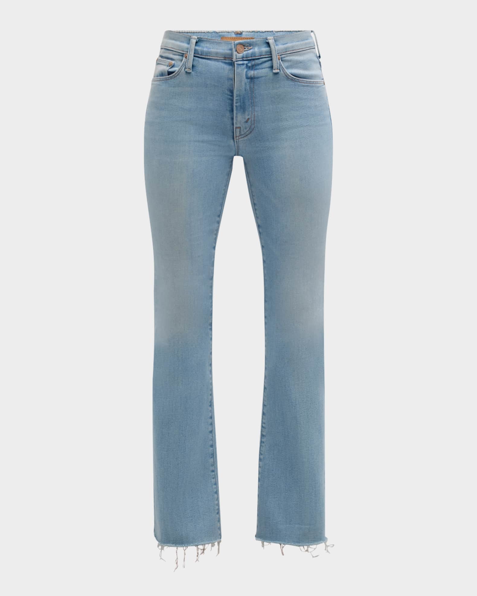 MOTHER The Weekender Fray Flare Jeans Neiman Marcus
