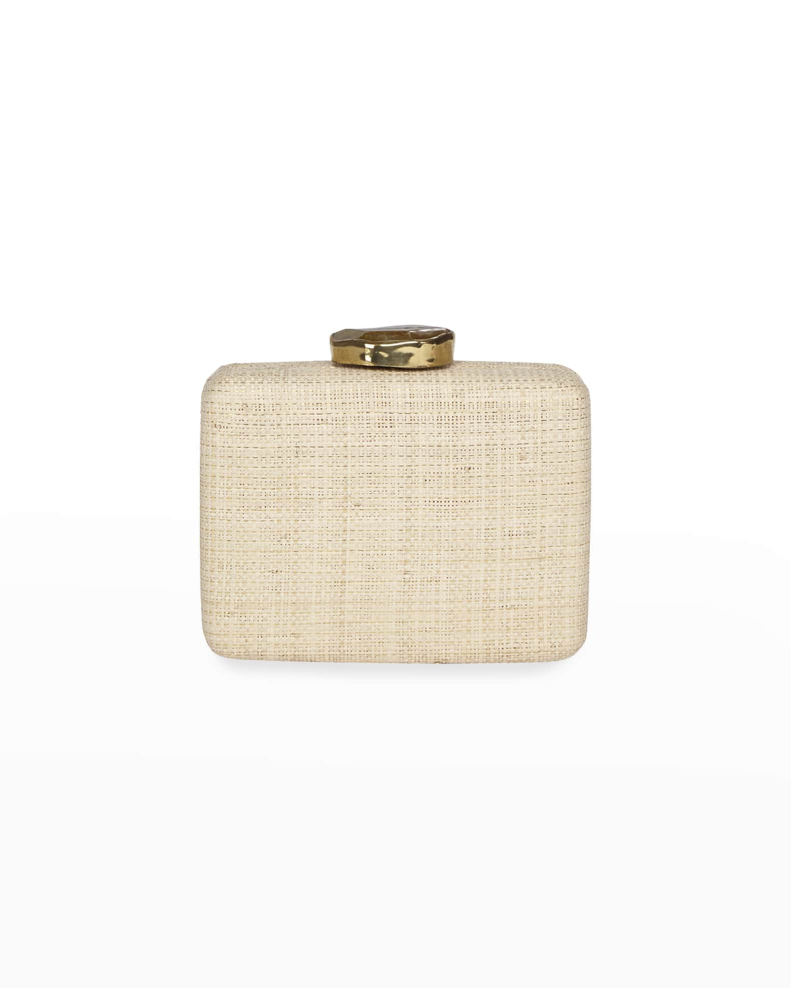 florabella Small Napa Lux Bag in Natural & Gold - Tan. Size all.