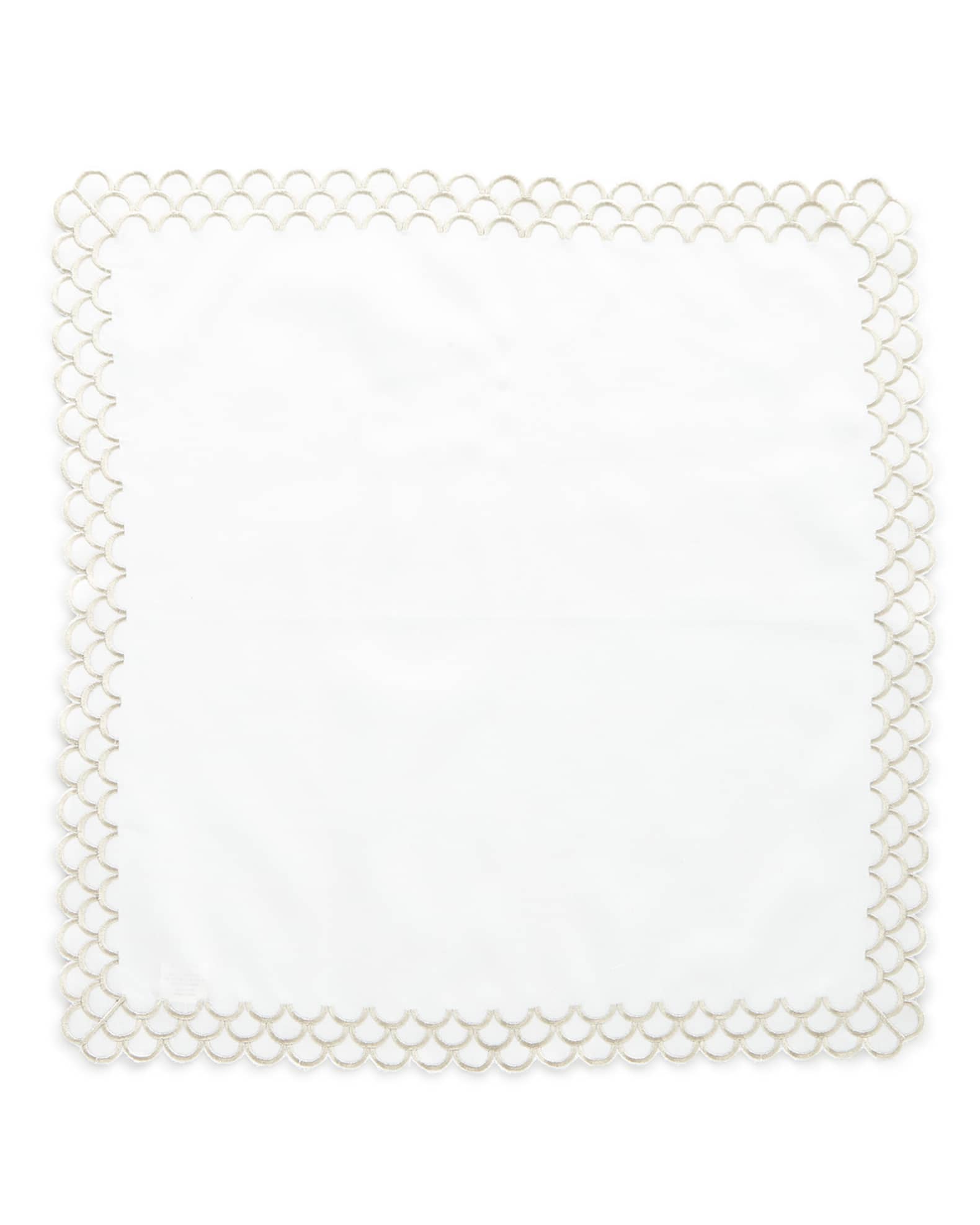 Hand Embroidered Peacock Linen Napkin 0