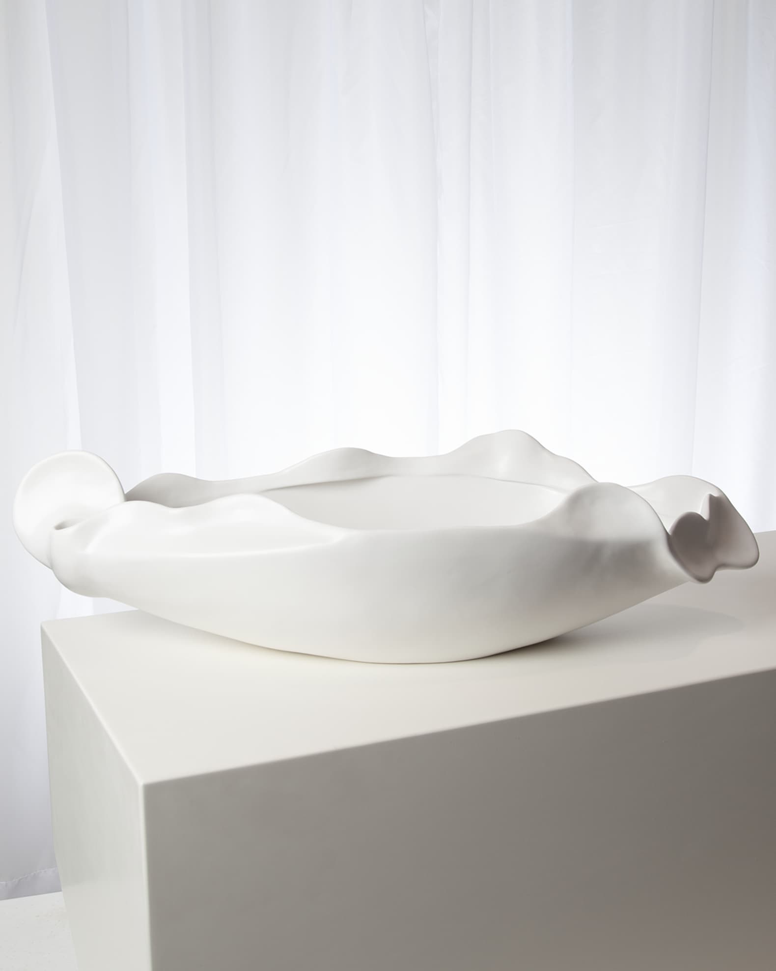 Freeform Matte White Large Bowl 1