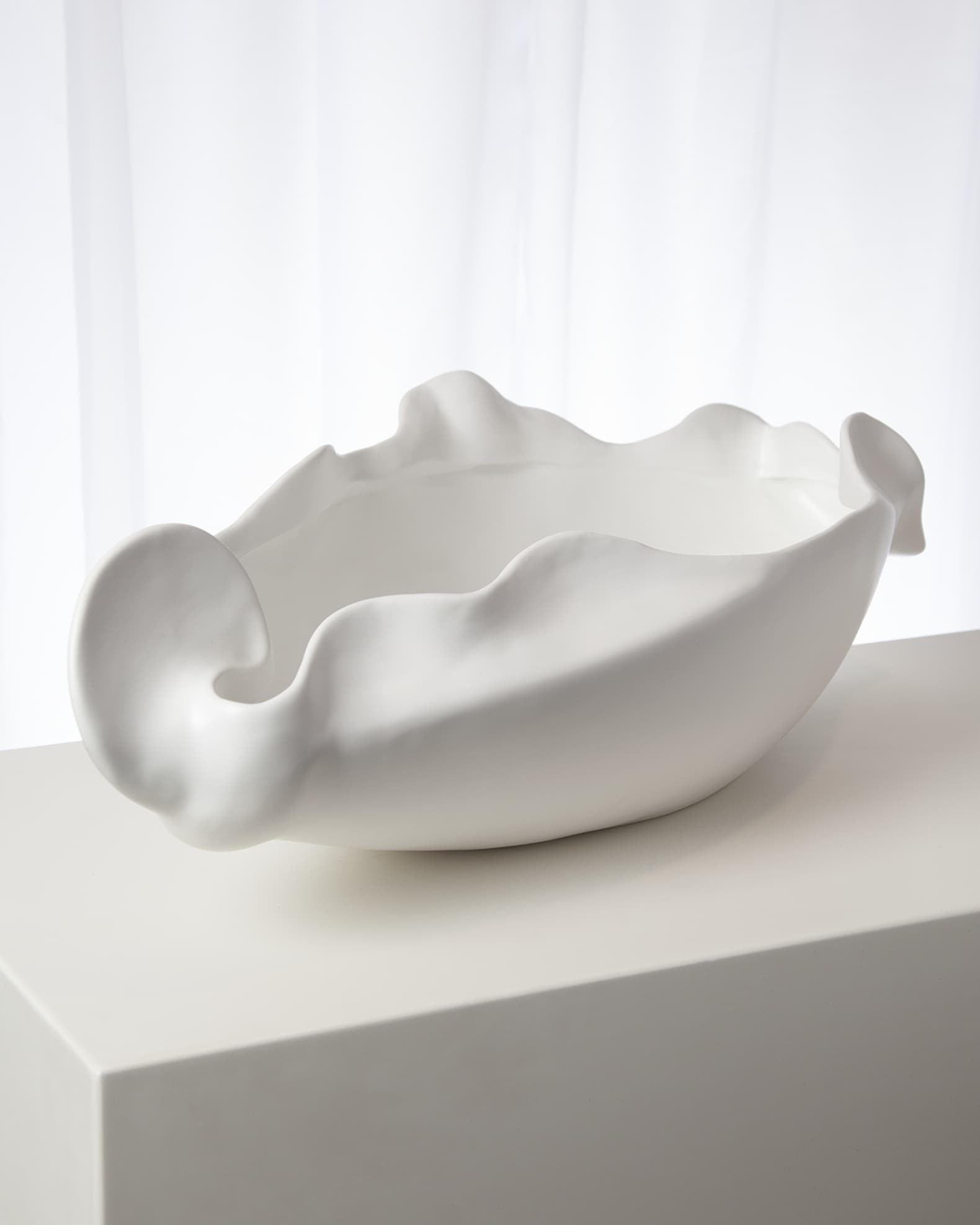 Freeform Matte White Large Bowl 0