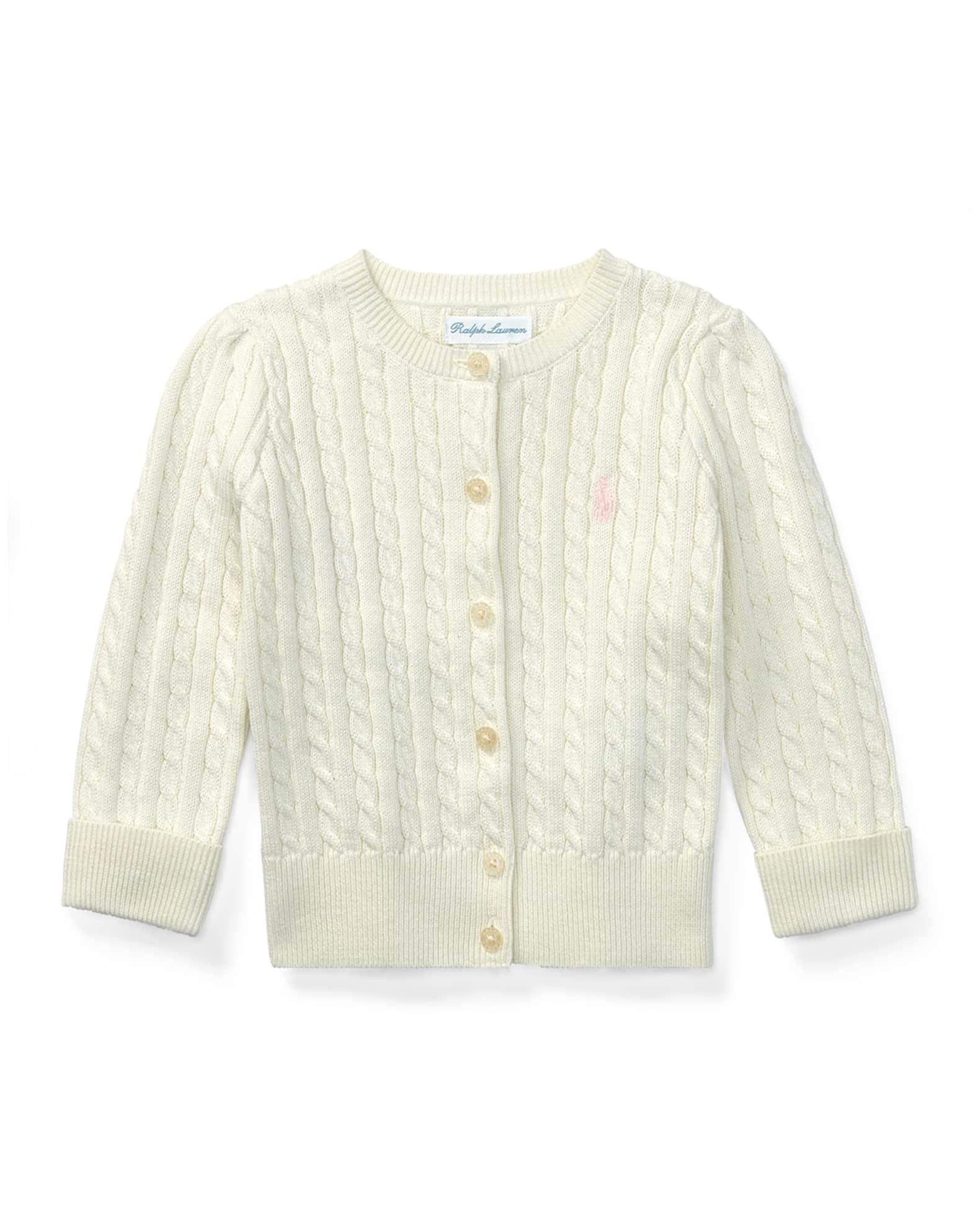 Cable Knit Cotton Cardigan 0