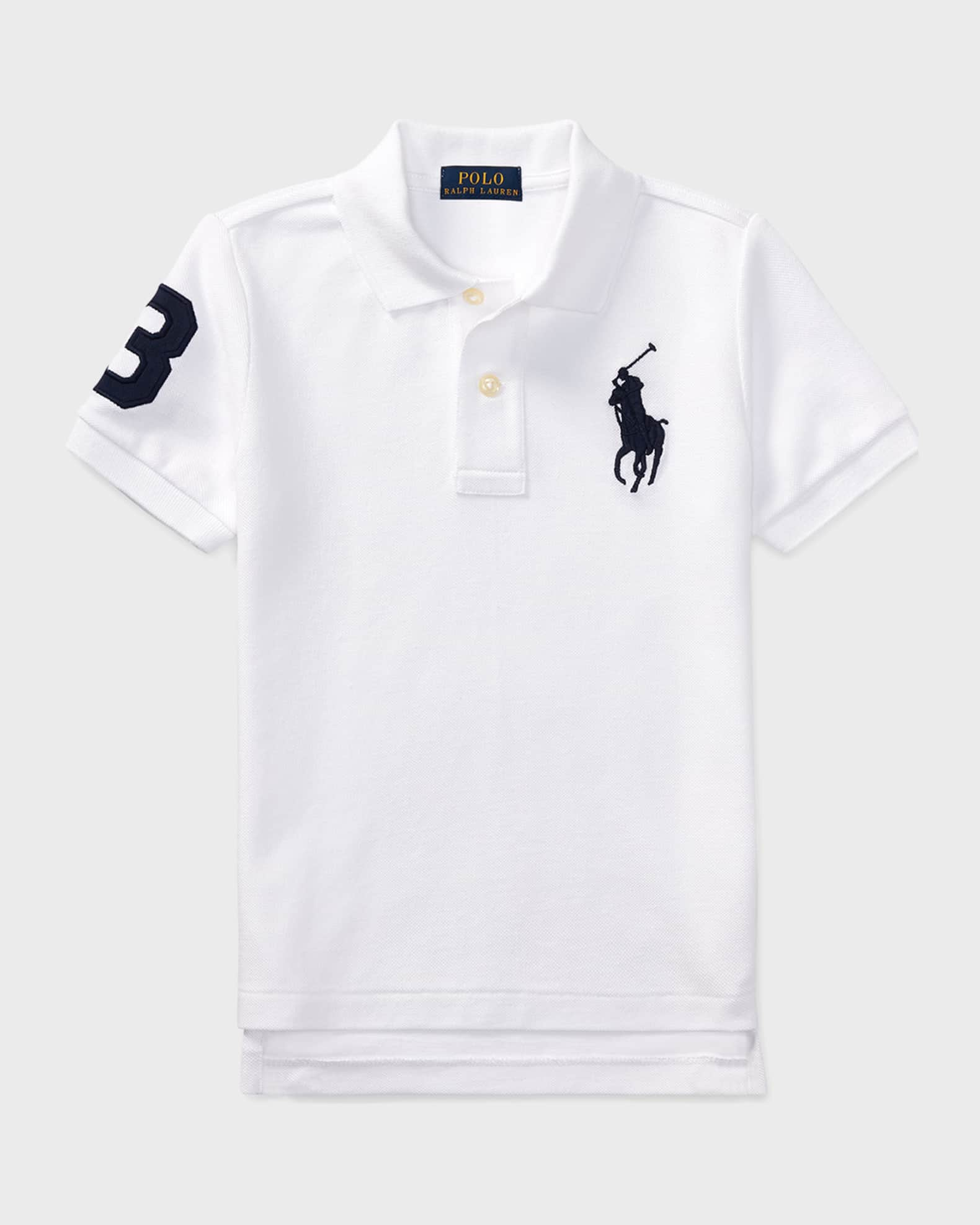 Ralph Lauren Childrenswear Boy's Big Pony Pique Knit Polo, Size 2-7 ...