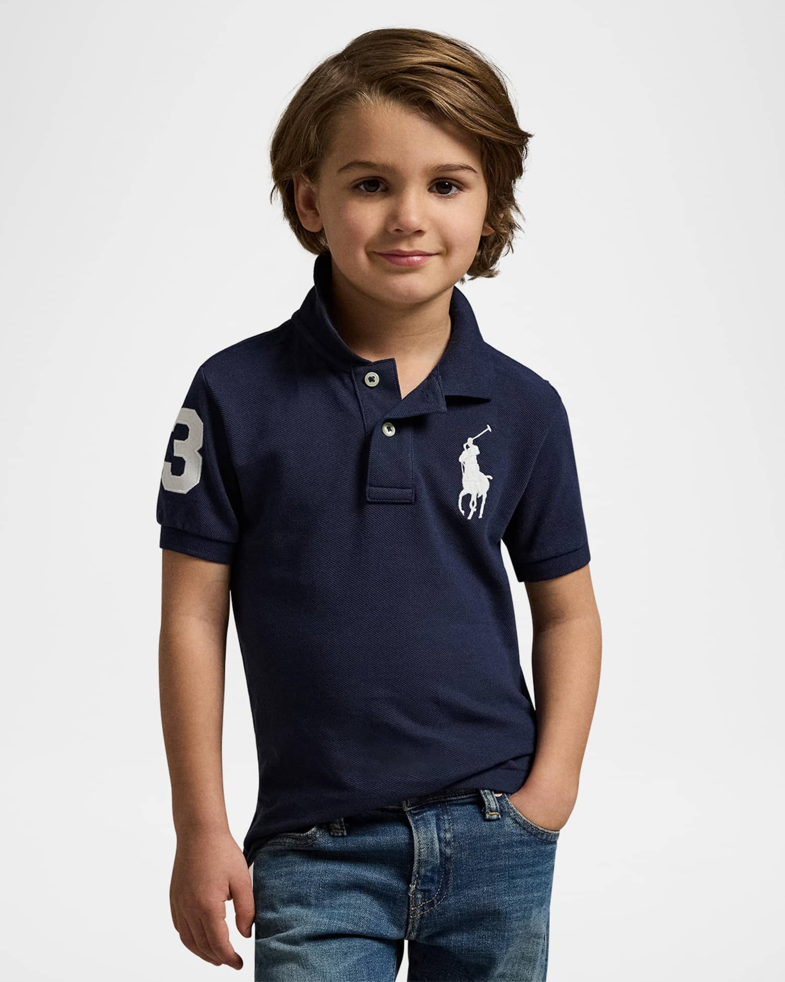 【人気商品！】 Childrenswear Lauren Ralph Boy's Polo Knit Pique Pony Big トップス