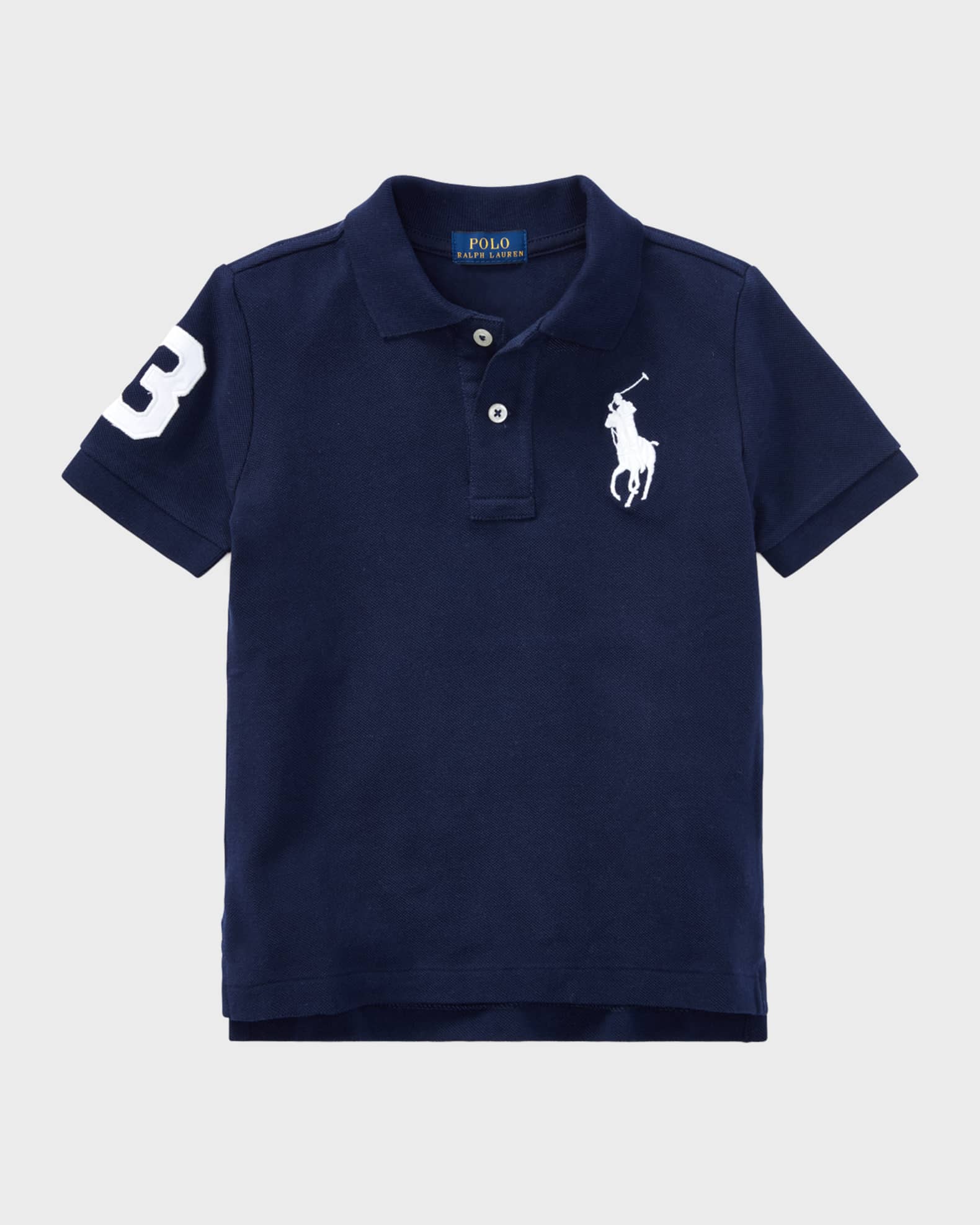 Boy's Big Pony Pique Knit Polo, Size 2-7