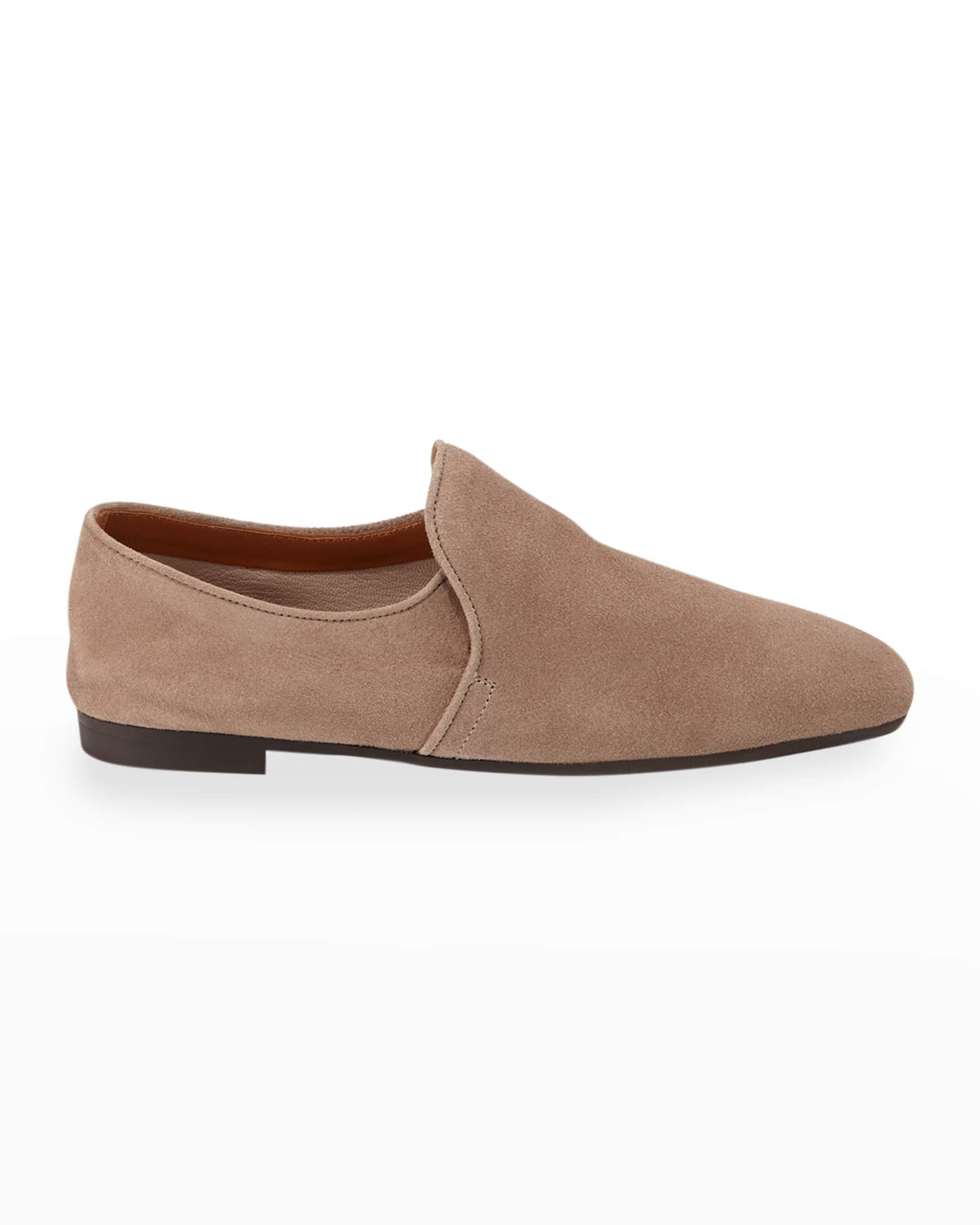 Aquatalia Revy Flat Calf Suede Loafers | Neiman Marcus