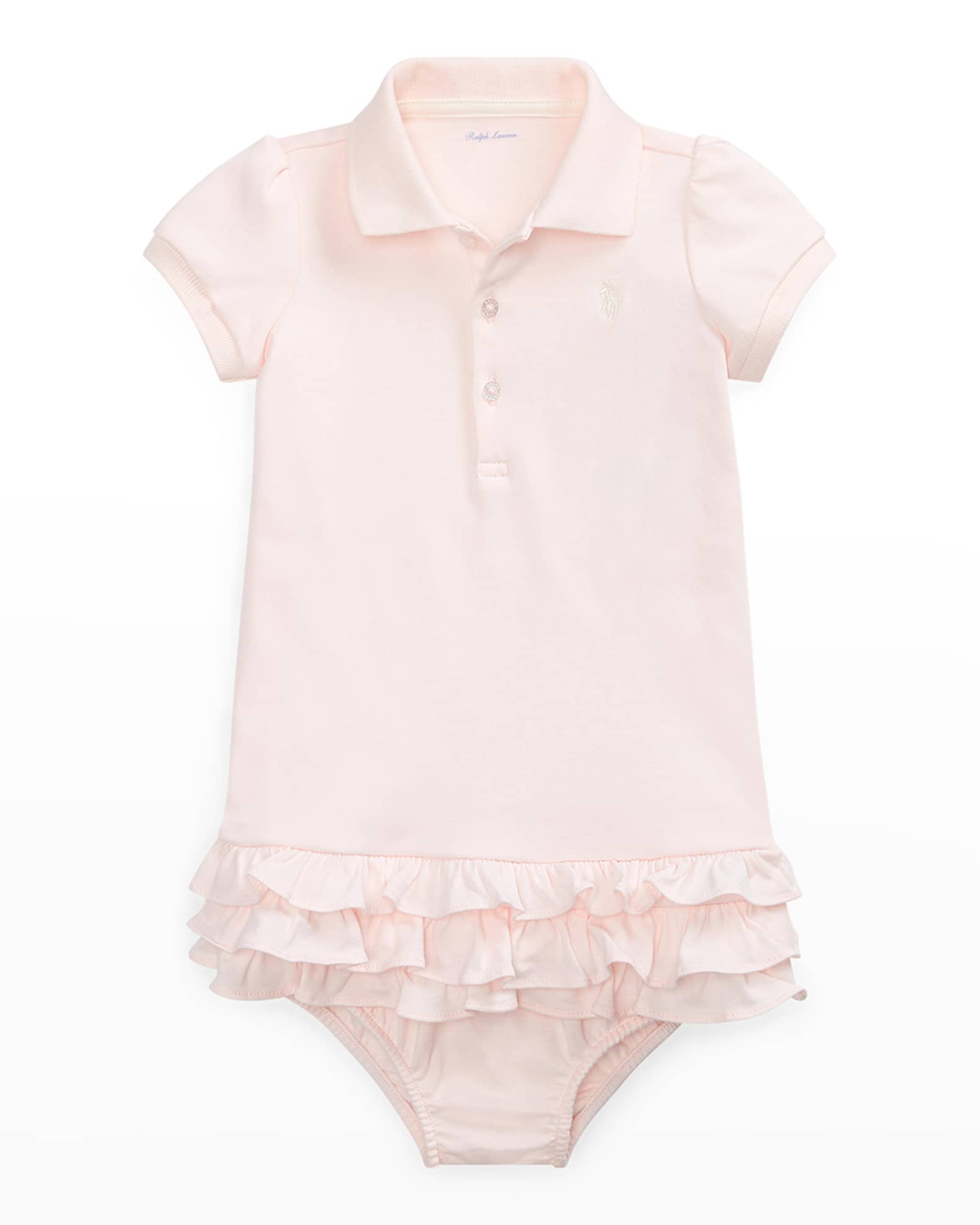 Cupcake Ruffle Hem Polo Dress With Bloomers 0