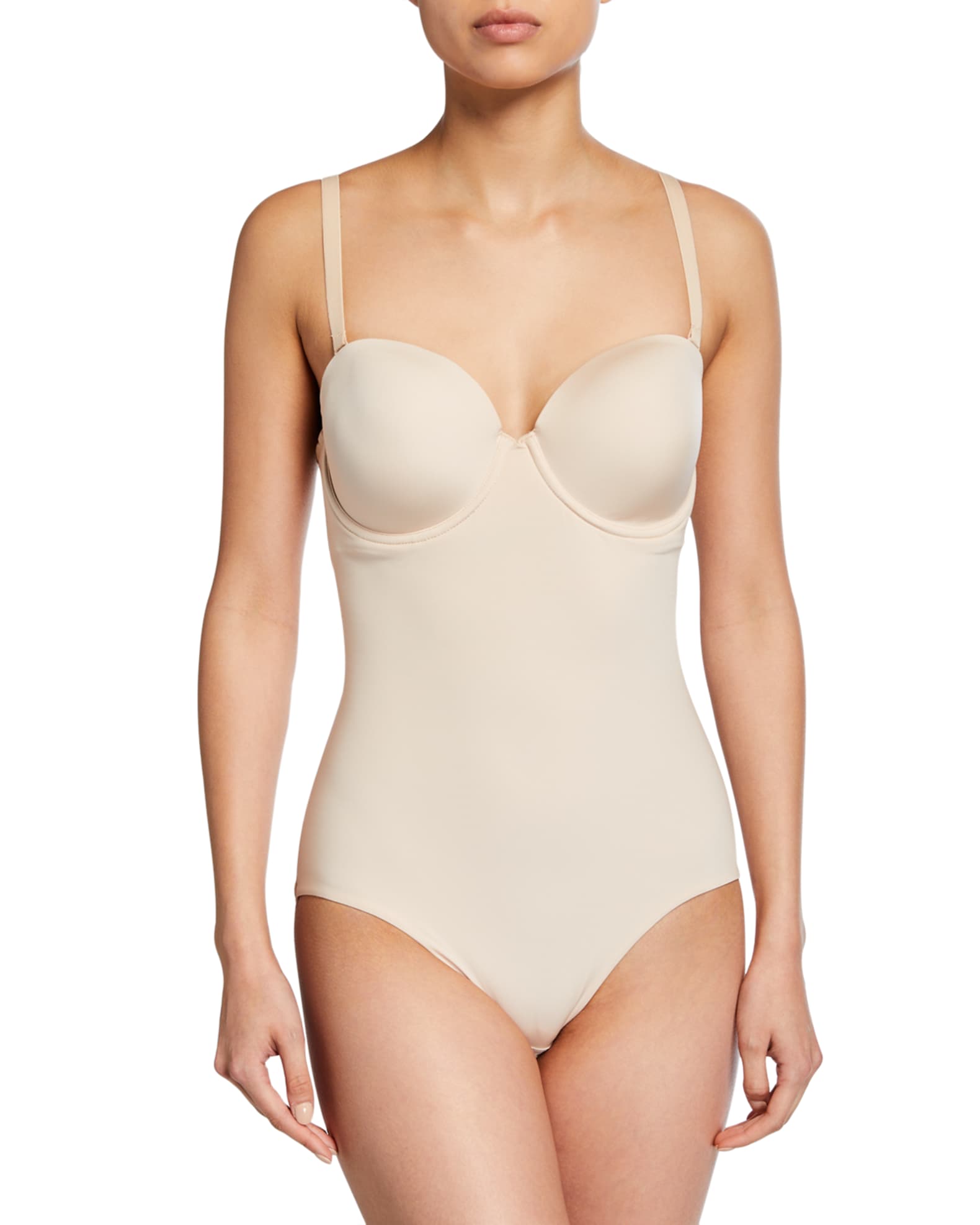 Red strapless bodysuit best sale