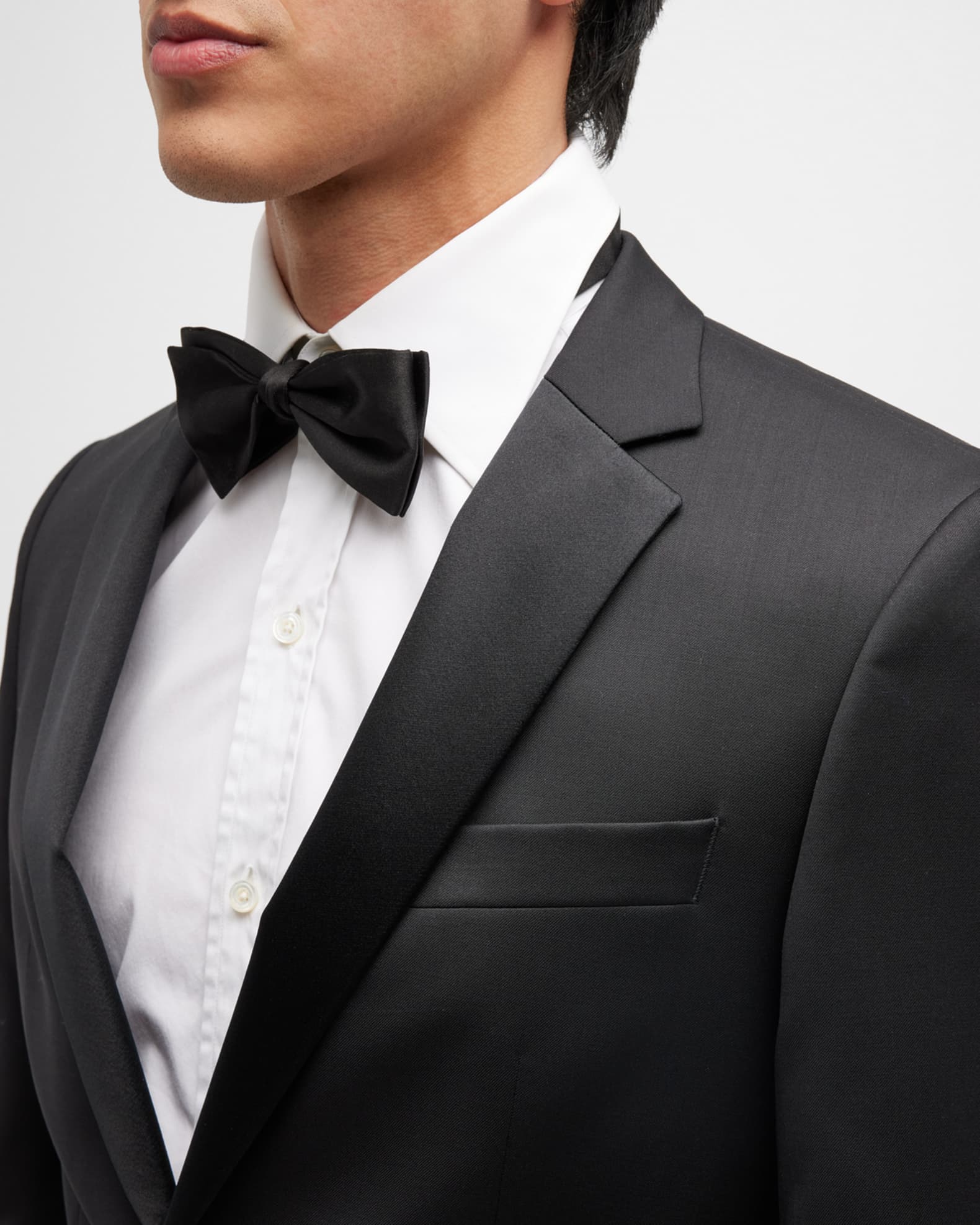 BOSS Men's Halven Gentry Satin Lapel Wool Two-Piece Tuxedo | Neiman Marcus
