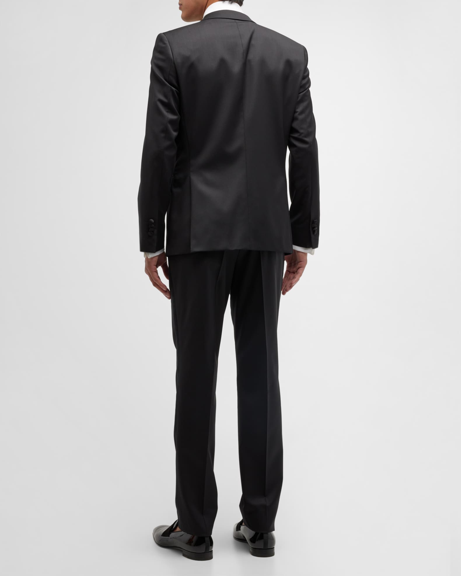 Men's Halven Gentry Satin Lapel Wool Two-Piece Tuxedo
