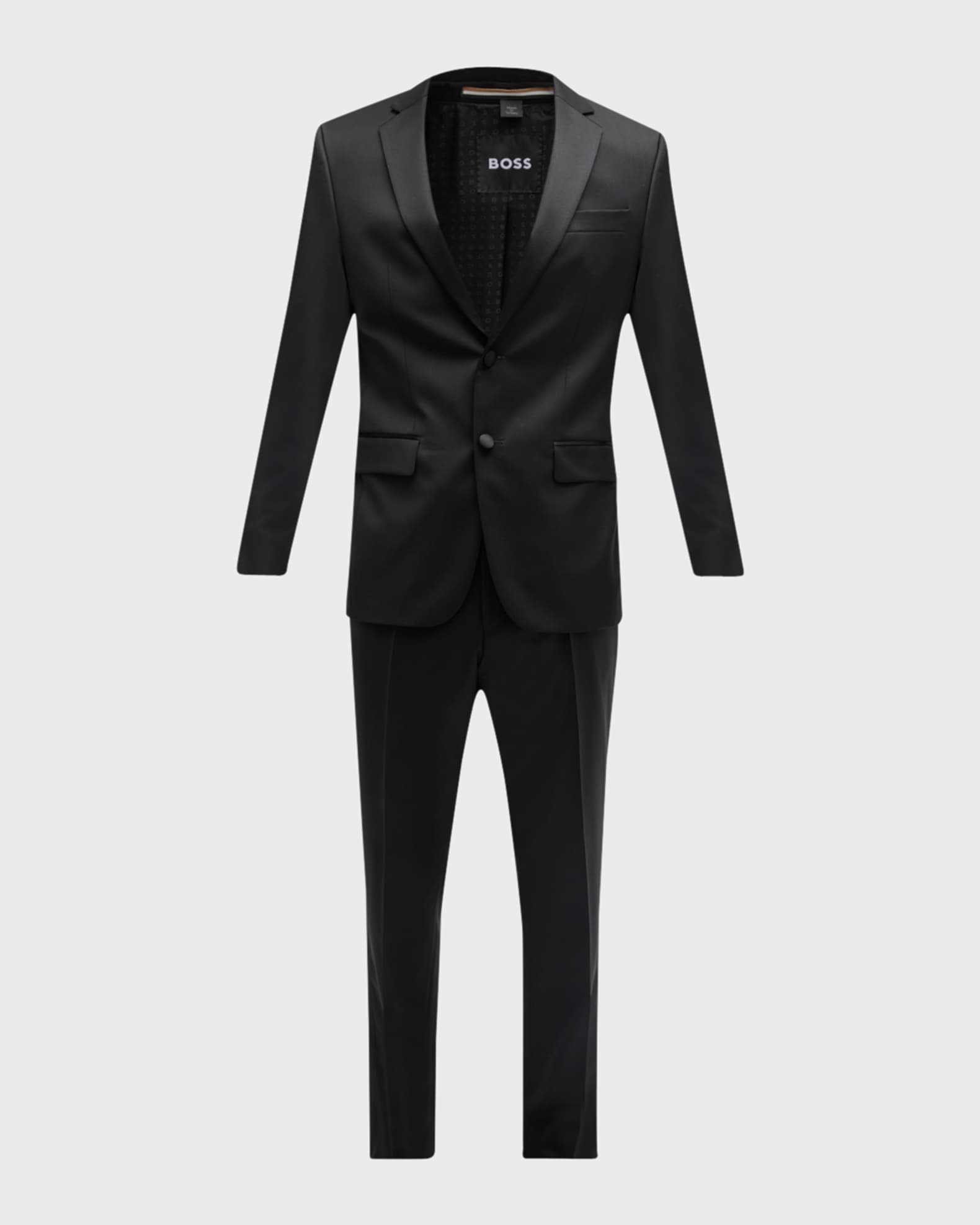 BOSS Men's Halven Gentry Satin Lapel Wool Two-Piece Tuxedo | Neiman Marcus