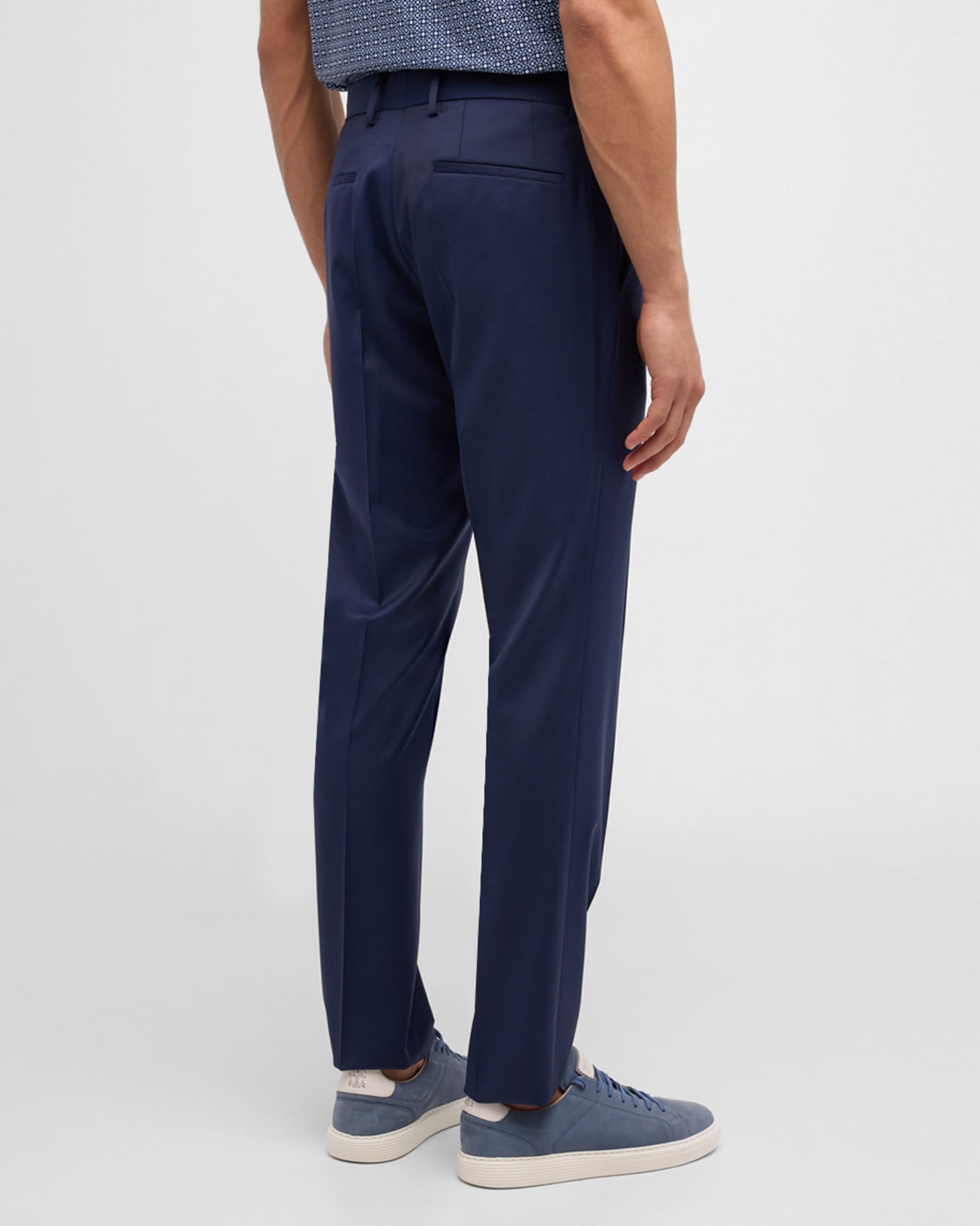BOSS スリムフィットパンツ バージンウール　ダークブルー Pants and Trousers in Blue by HUGO BOSS | Men
