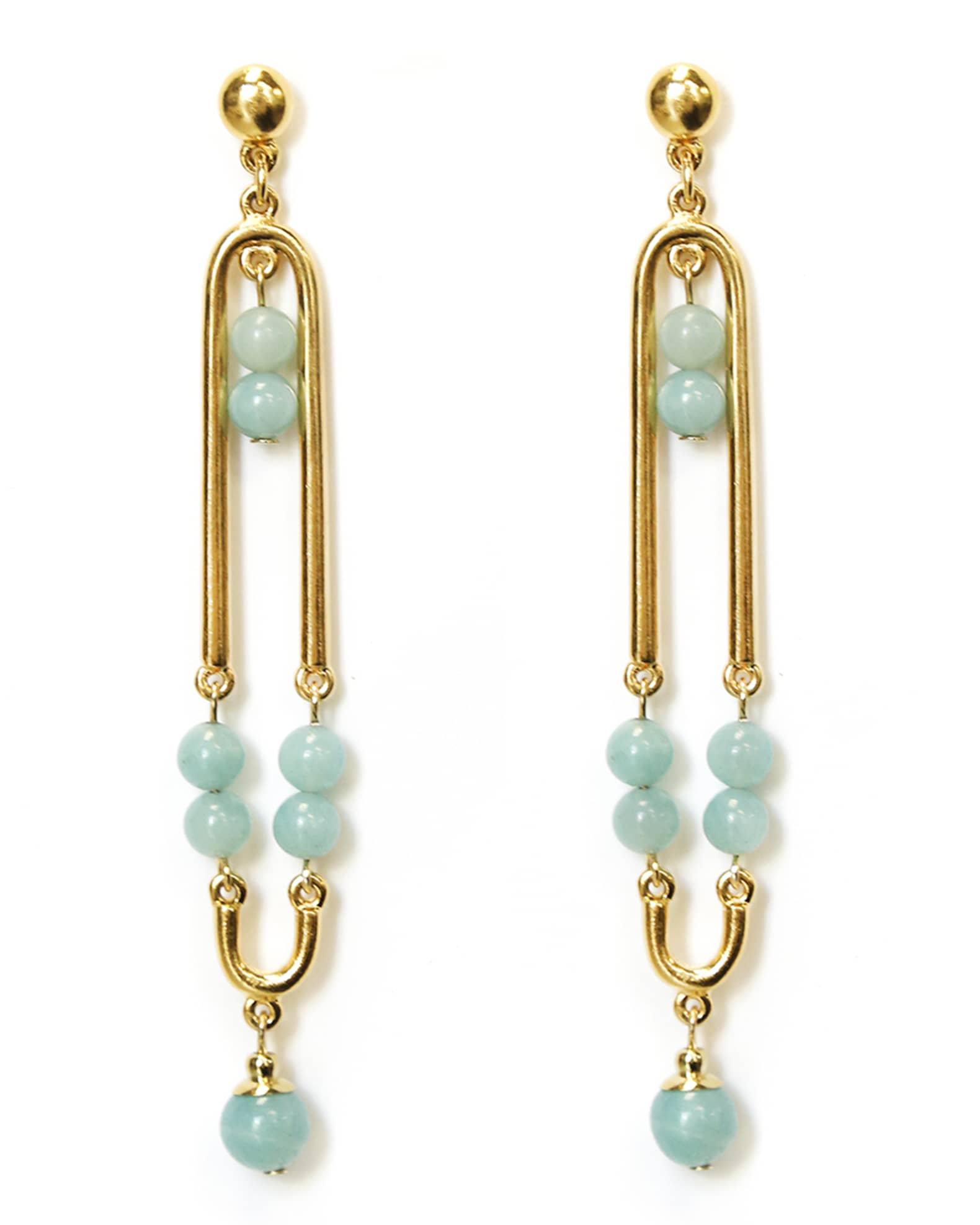 Bead Statement Earrings, Green 0