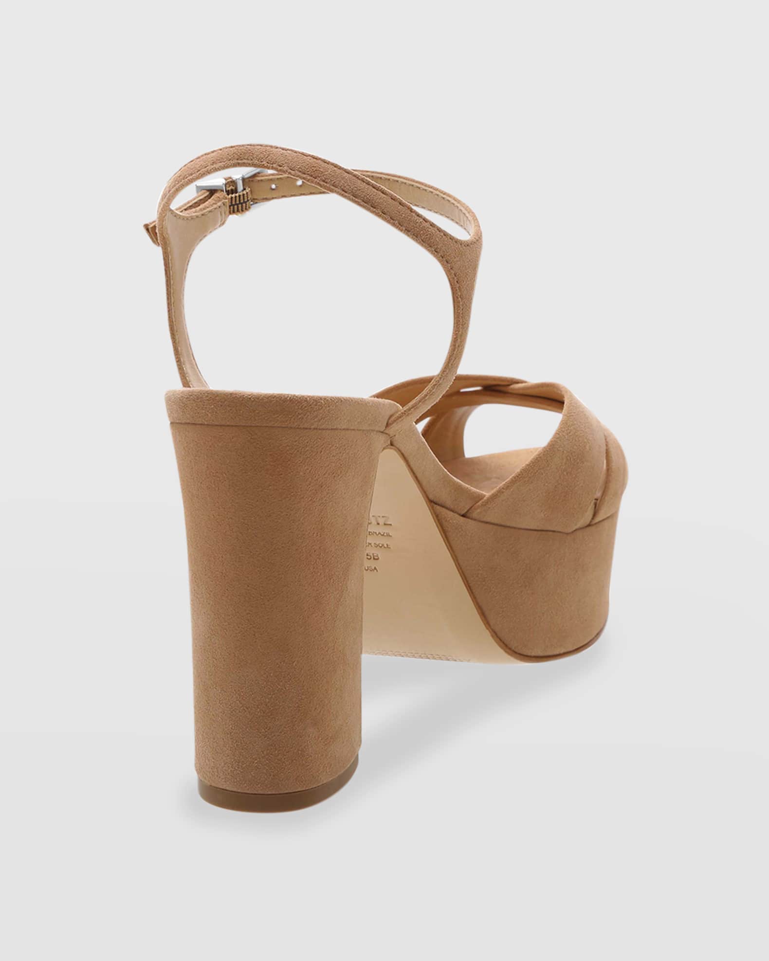 Schutz Keefa Nubuck AnkleStrap Platform Sandals Neiman Marcus