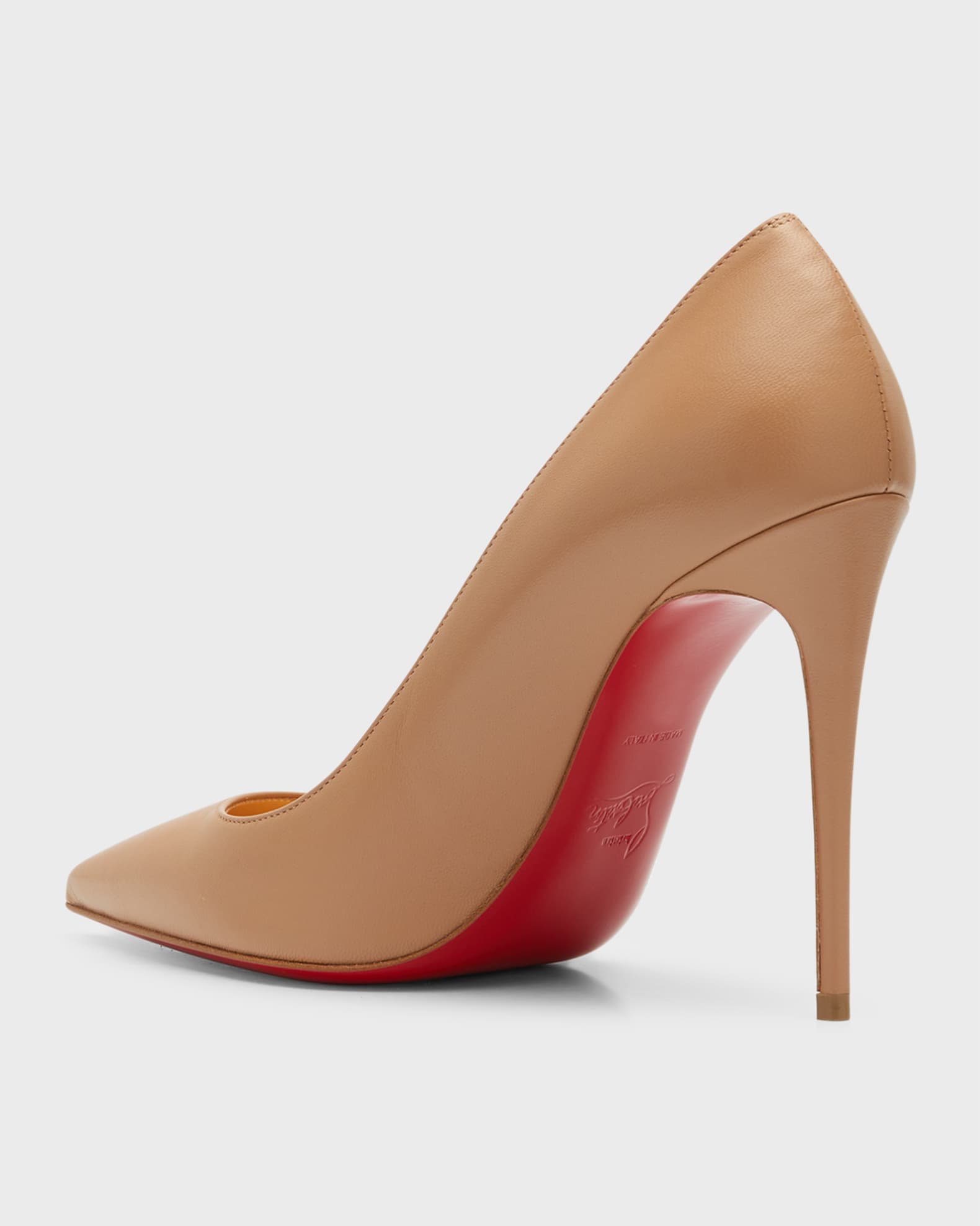 Christian Louboutin Kate 100mm Napa Red Sole Pumps | Neiman