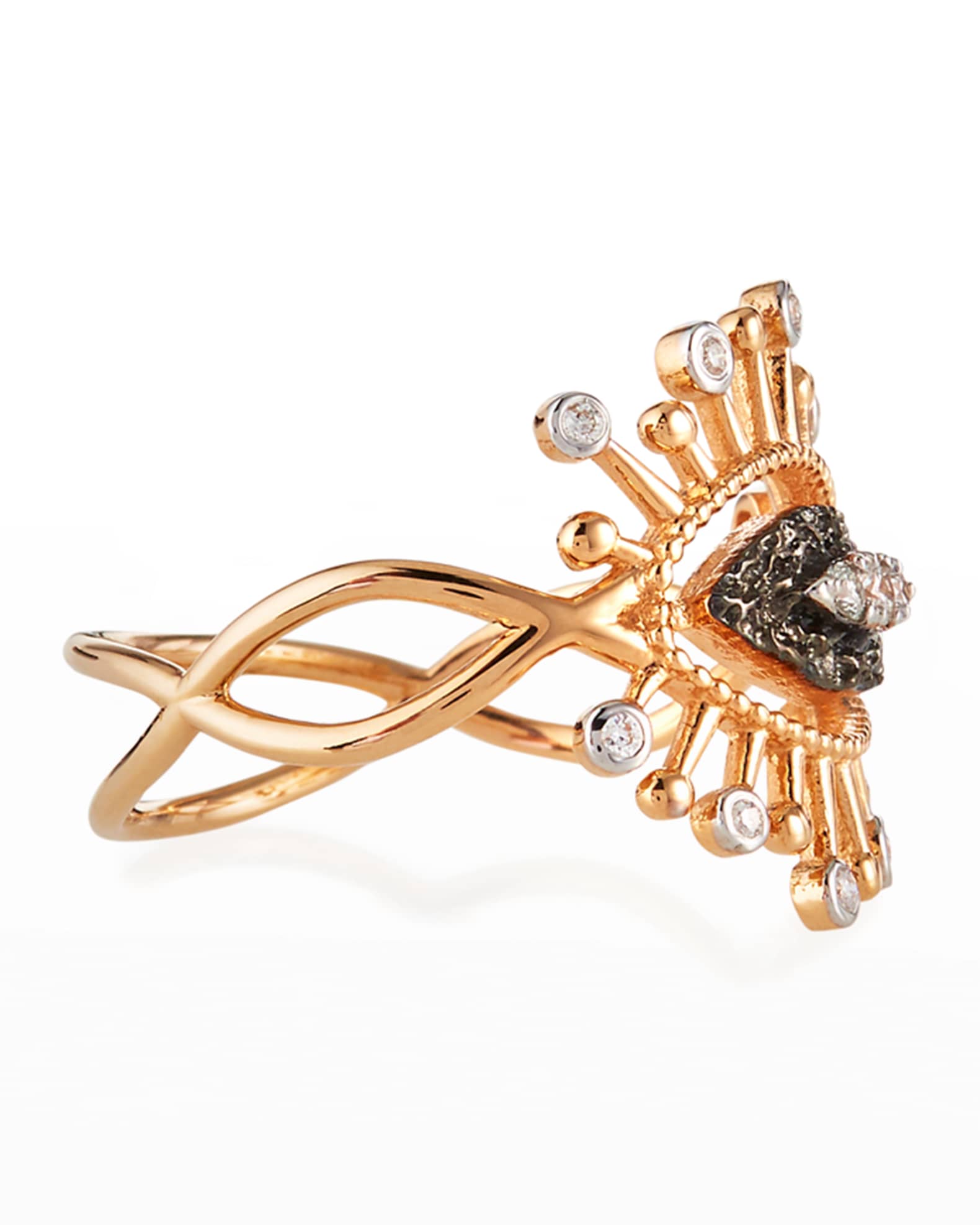 Kismet by Milka 14k Rose Gold 10th Eye Diamond Vision Ring, Size 7 ...