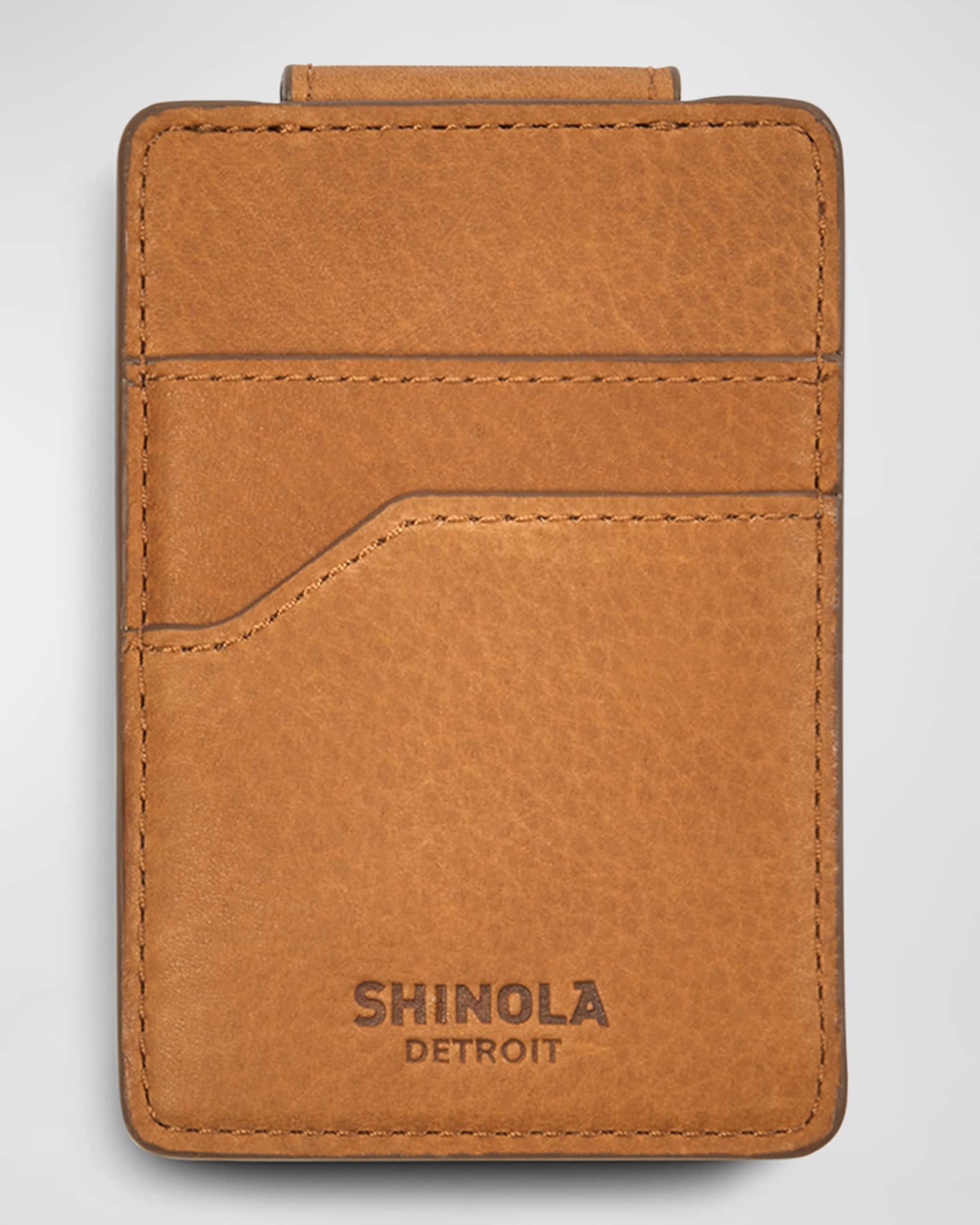 Men's Leather Card Case with Magnetic Money Clip 1