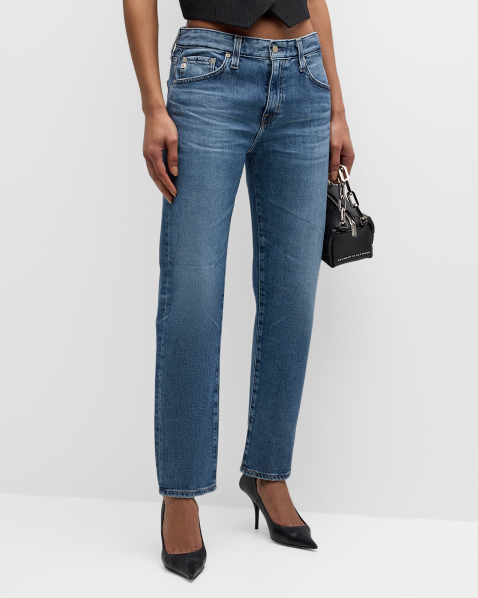 AG Jeans Ex Boyfriend Slim Cropped Jeans | Neiman Marcus