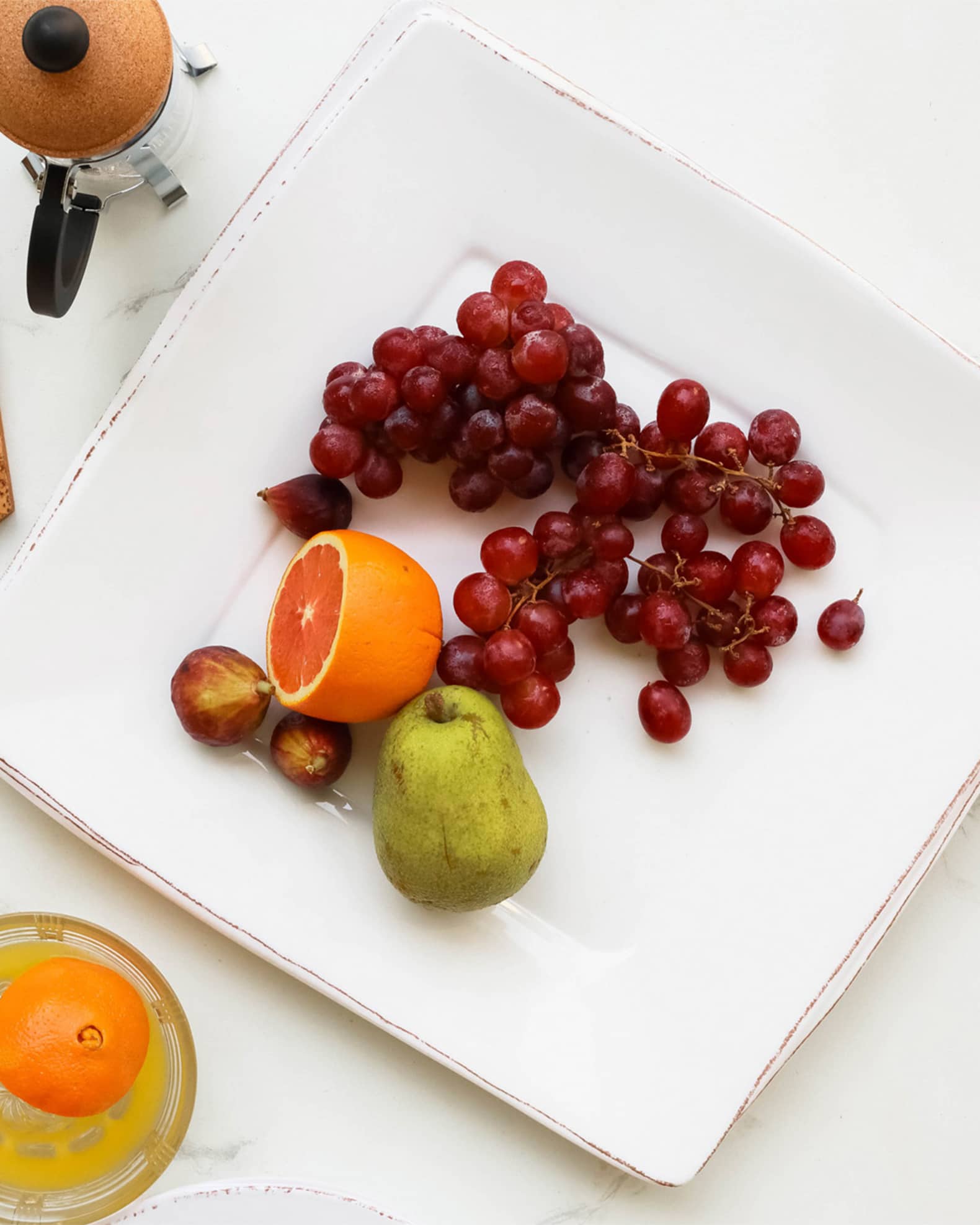 VIETRI MELAMINE LASTRA WHITE SQUARE PLATTER main image 0