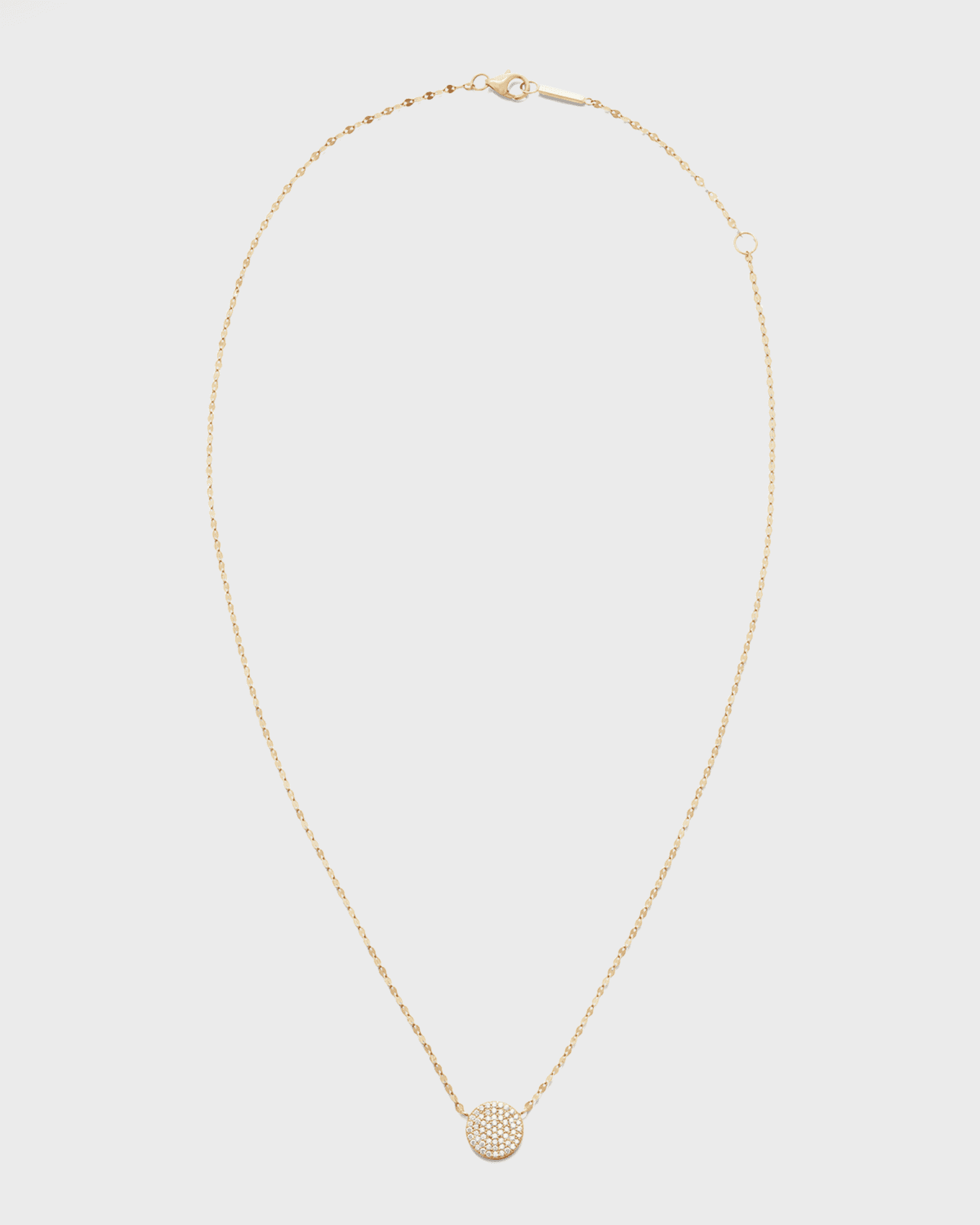 LANA 14k Diamond Pave Disc Pendant Necklace | Neiman Marcus