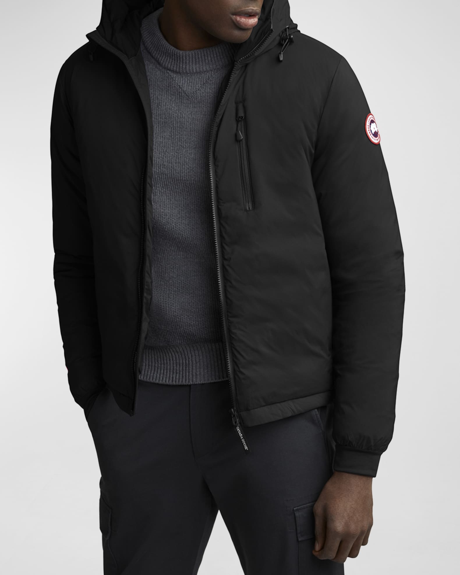 Canada Goose Men's Lodge ZipFront Hoodie Puffer Coat Neiman Marcus