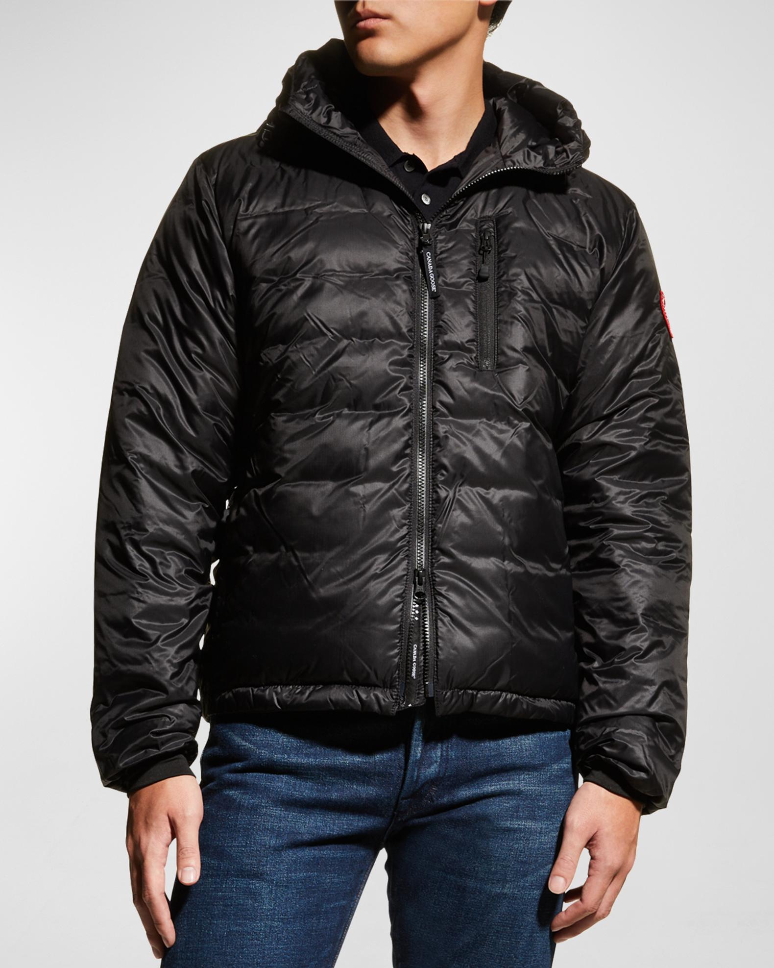 Canada Goose Men's Lodge ZipFront Hoodie Puffer Coat Neiman Marcus