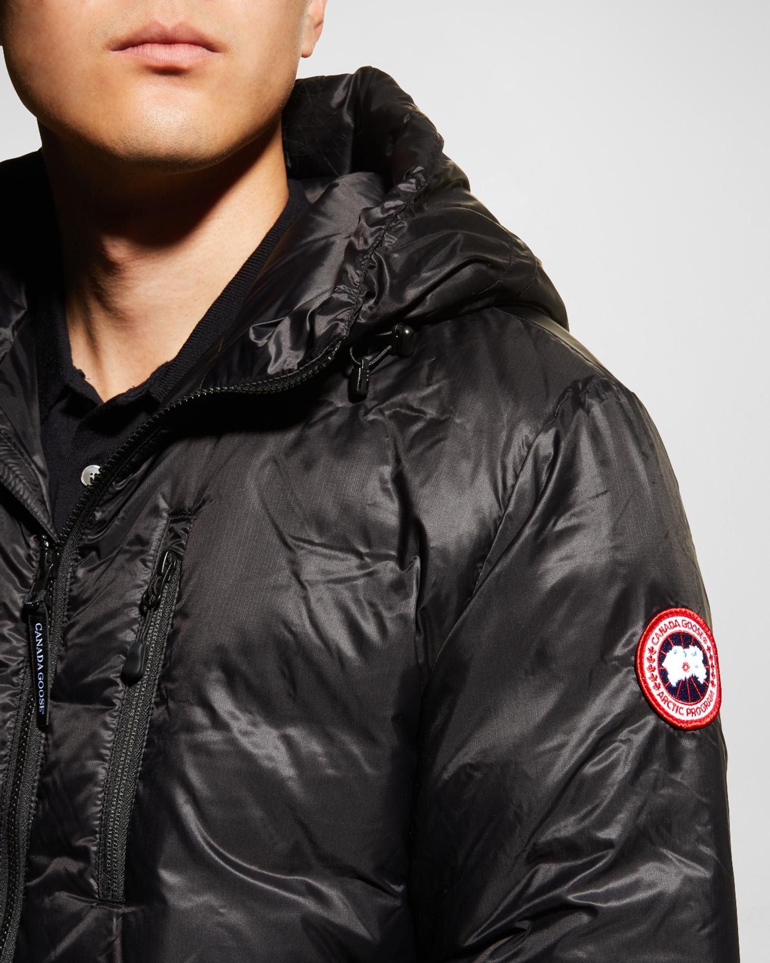 Canada Goose Men's Lodge ZipFront Hoodie Puffer Coat Neiman Marcus