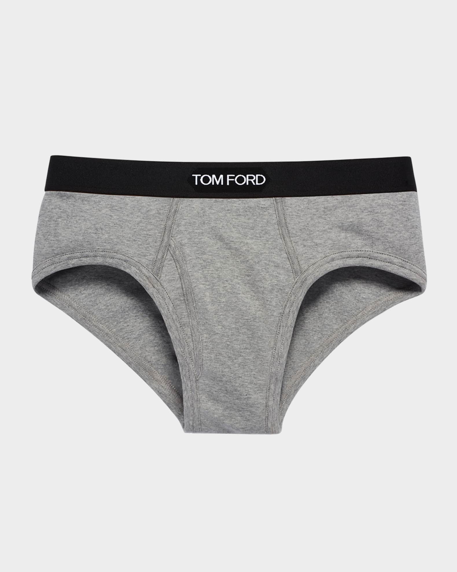 【関税&送料込】Tom Ford Briefs With Logo TOM FORD Men's Jacquard Logo Cotton Briefs | Neiman Marcus