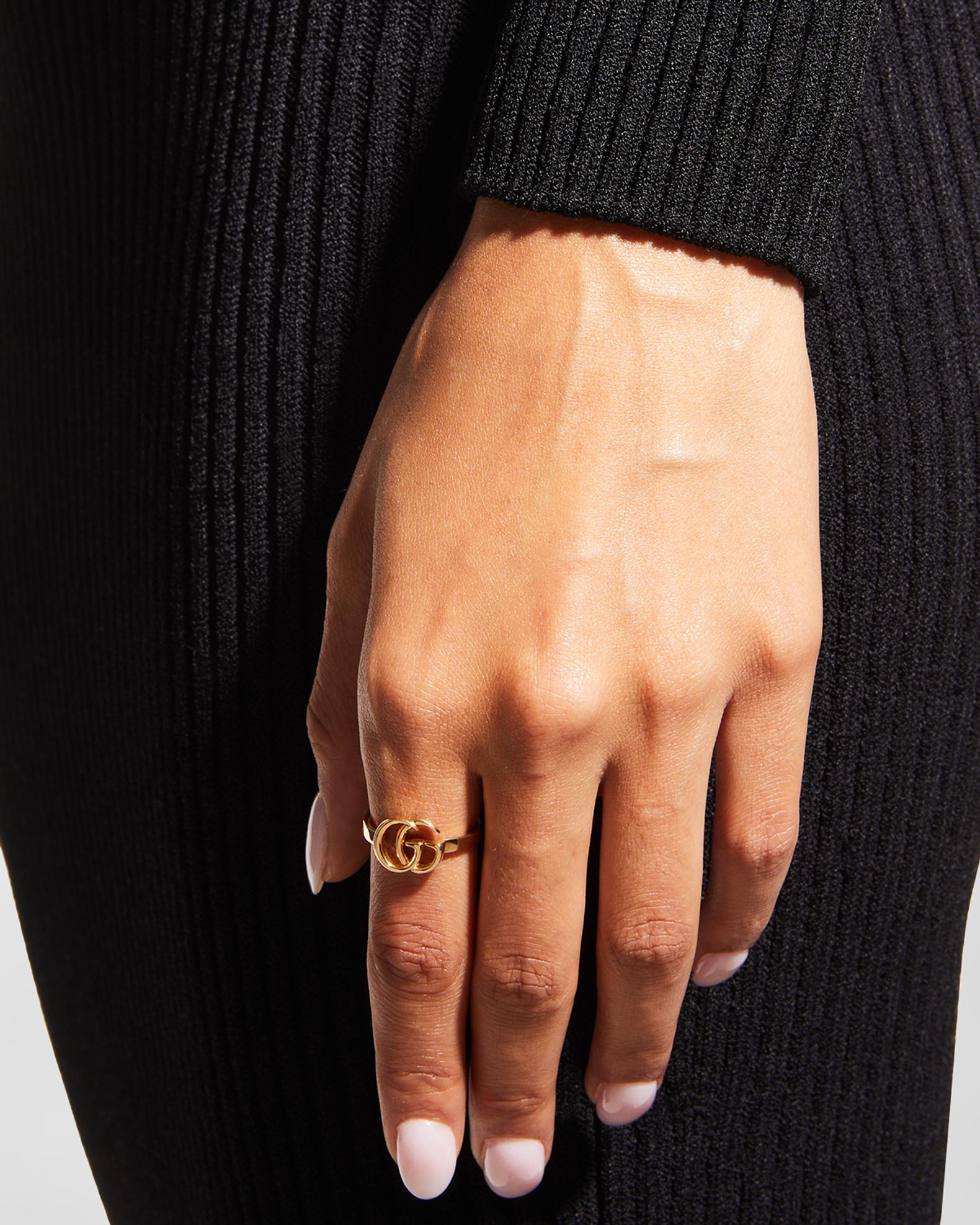 Gucci 18k Yellow Gold 13mm GG Running Ring | Neiman Marcus