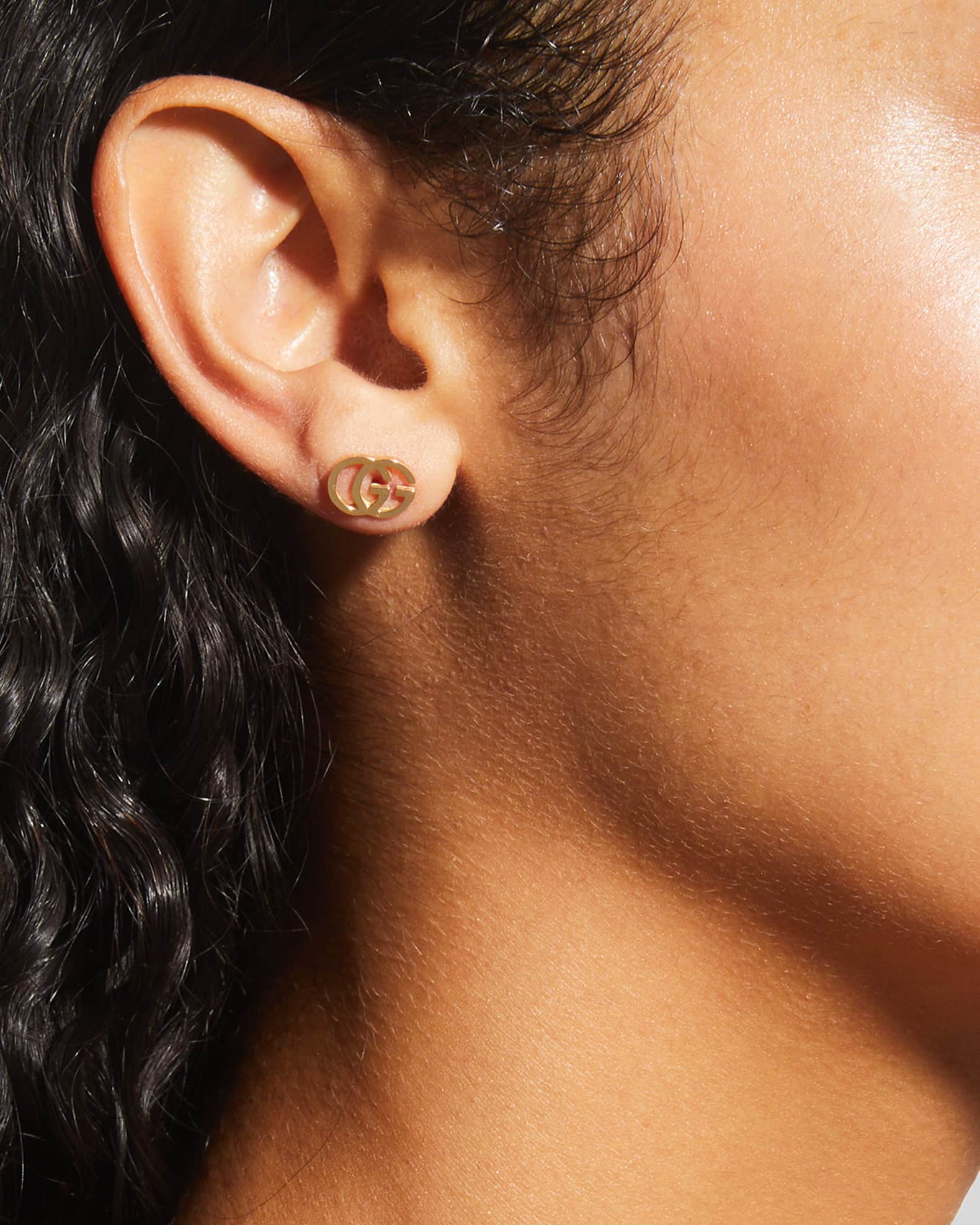 18K Gold Running G Stud Earrings Neiman Marcus