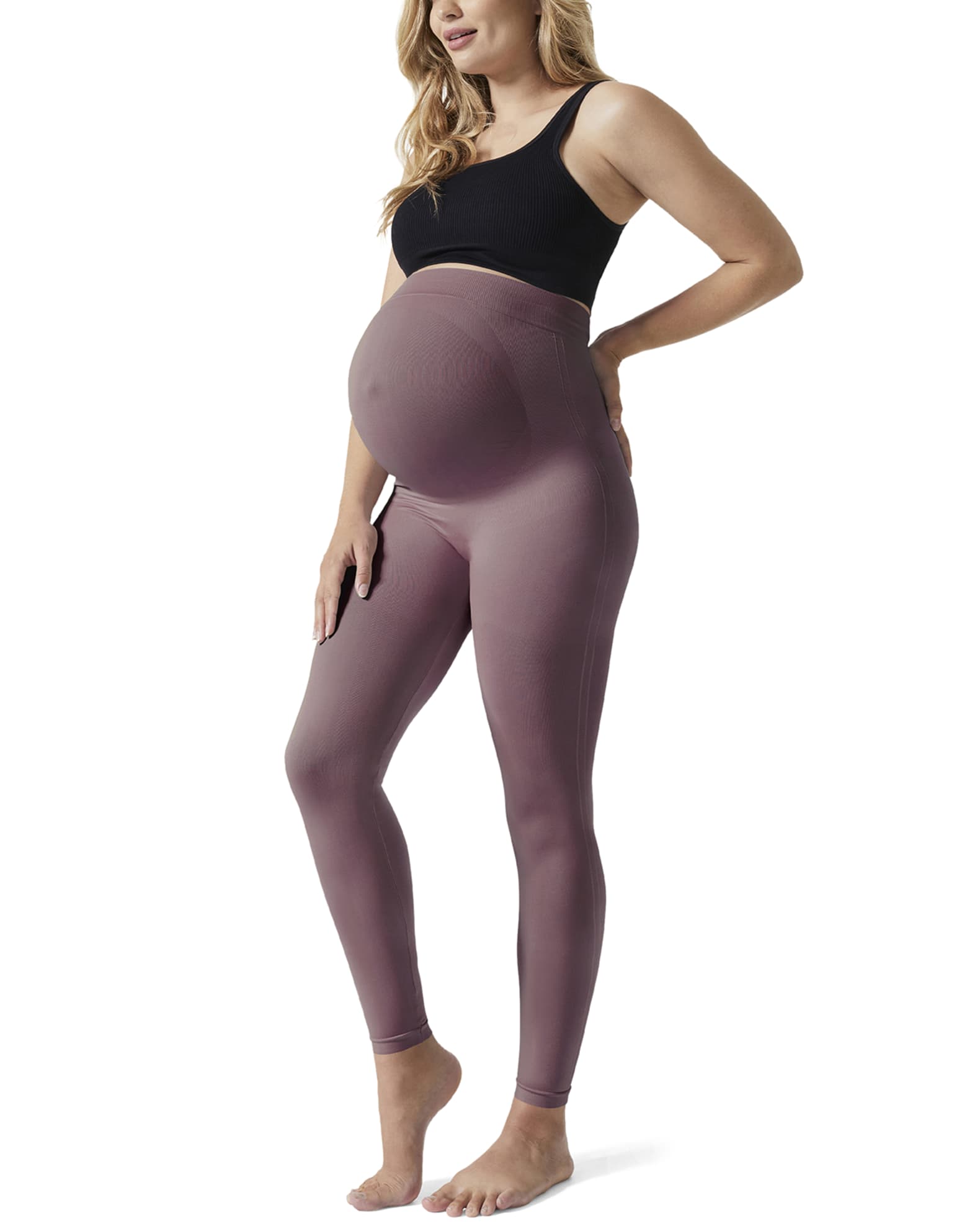 Blanqi Everyday Maternity Belly Support Leggings High Navy Blue