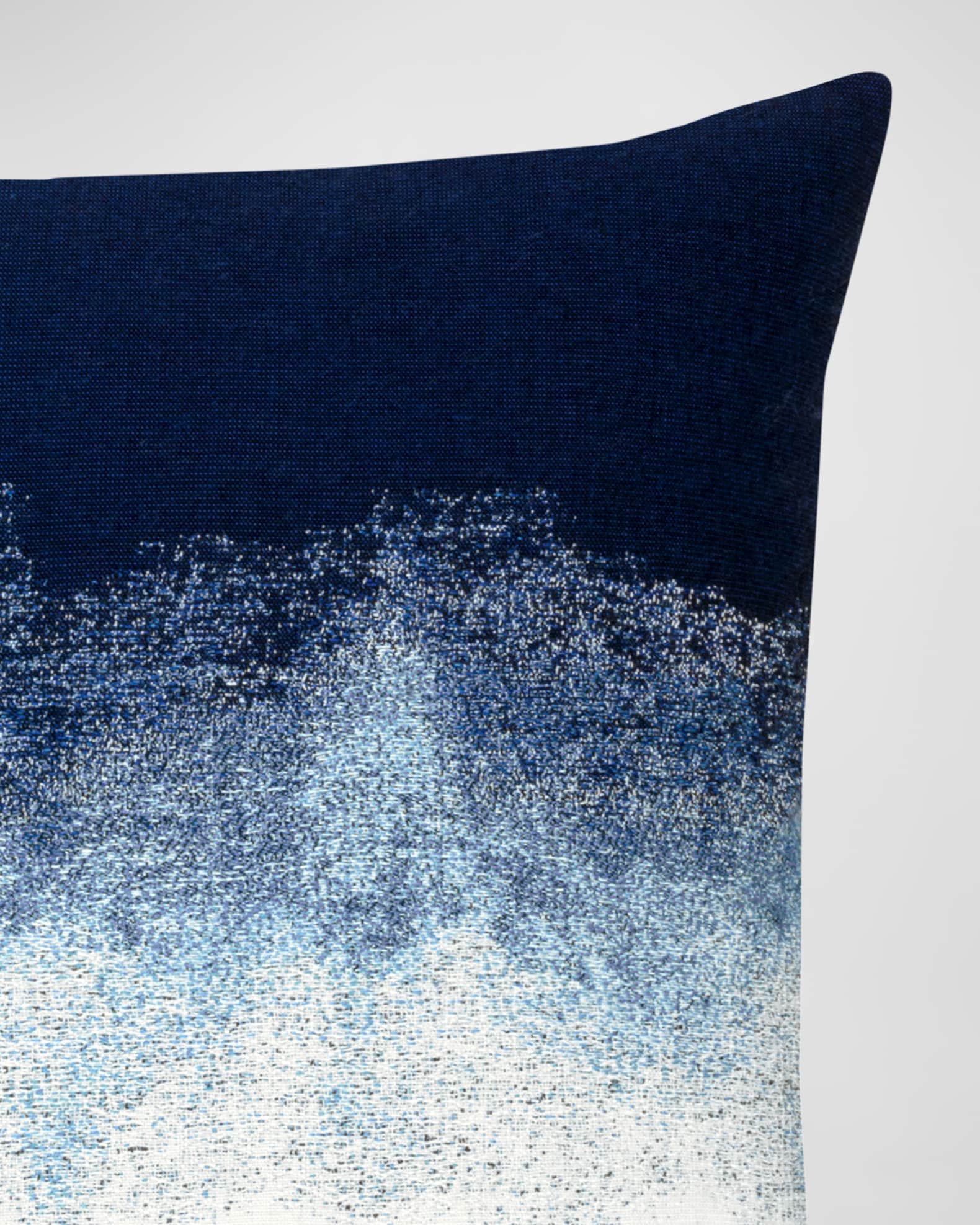 Artful Sunbrella Pillow, Dark Blue 1
