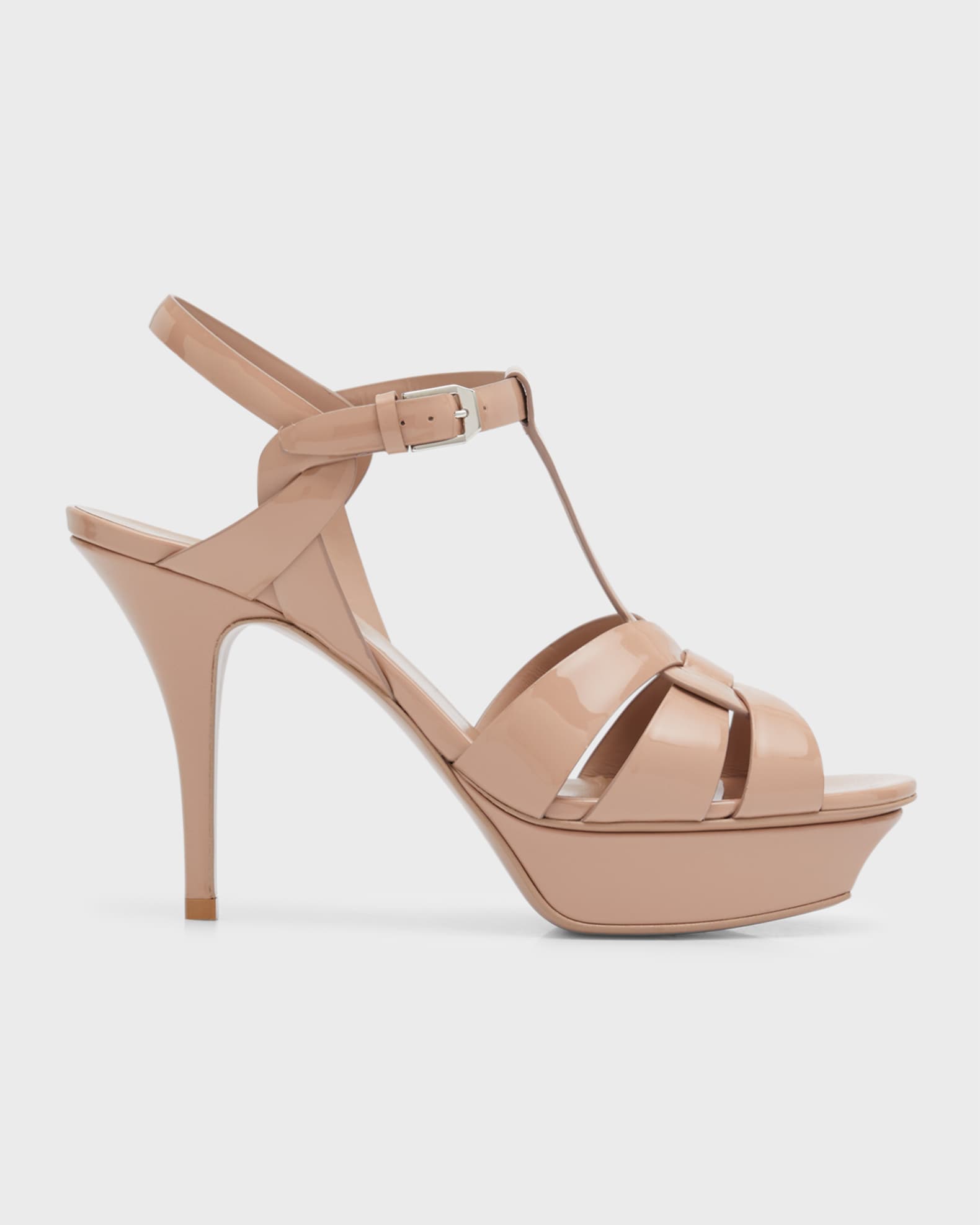 Saint Laurent Tribute Patent Leather 105mm Sandals