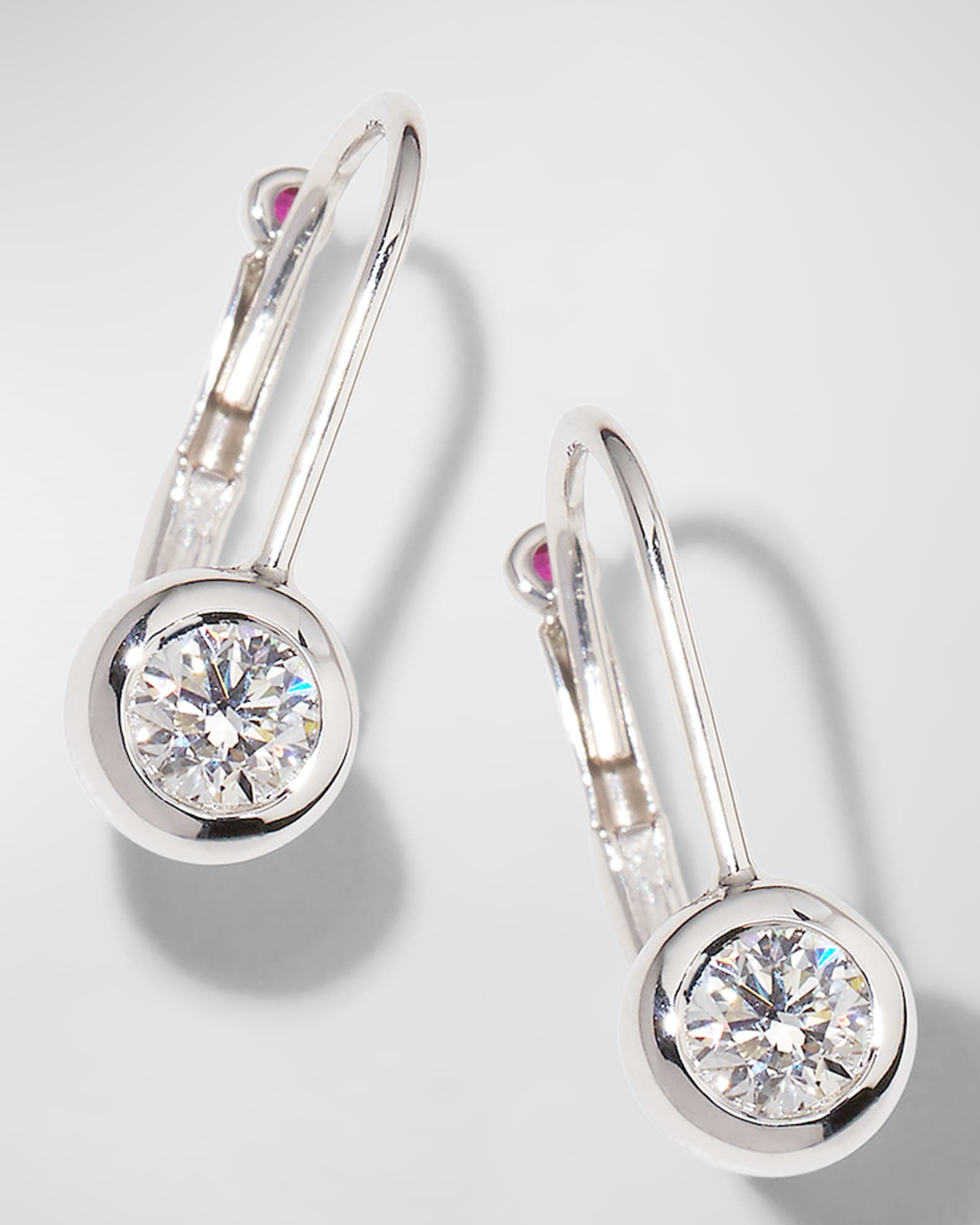 Roberto Coin 18k Diamond Bezel-Drop Earrings | Neiman Marcus