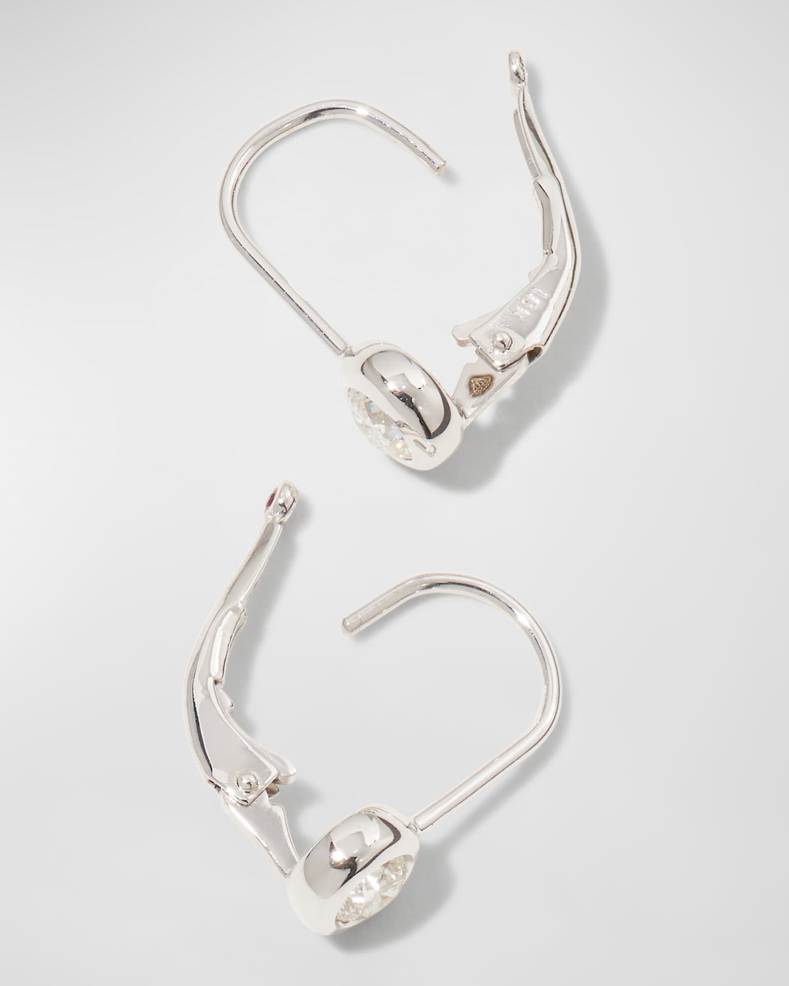 Roberto Coin 18k Diamond Bezel-Drop Earrings | Neiman Marcus