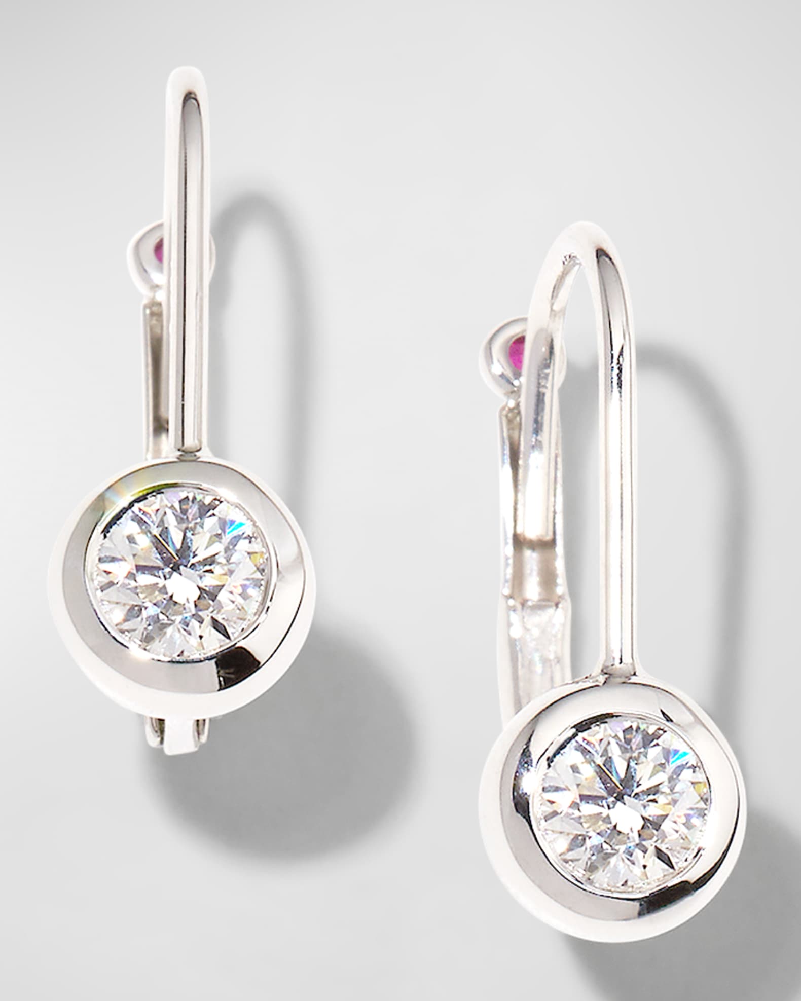 Roberto Coin 18k Diamond Bezel-Drop Earrings | Neiman Marcus