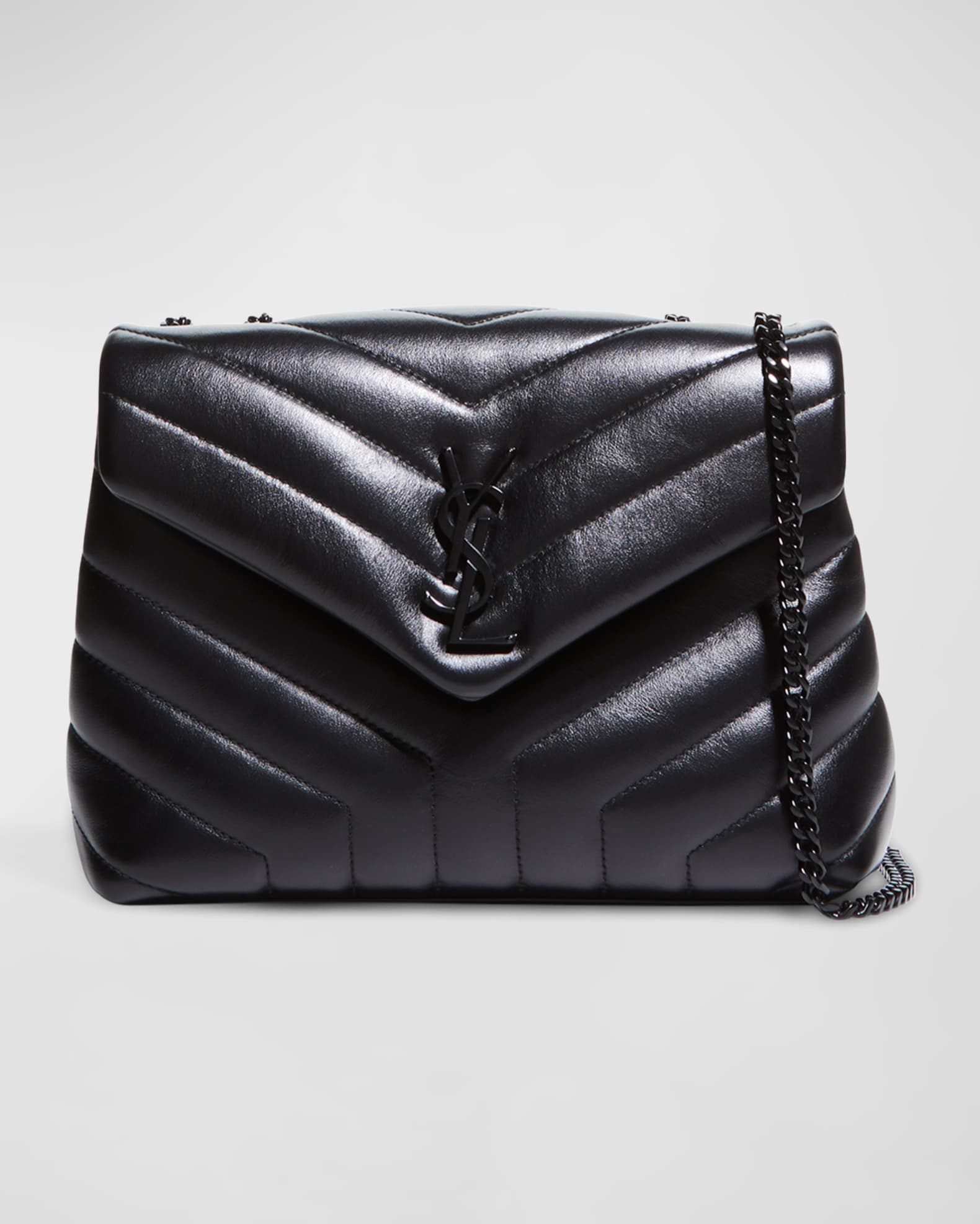 Saint Laurent Loulou Small YSL Shoulder Bag in Quilted Leather | Neiman ...