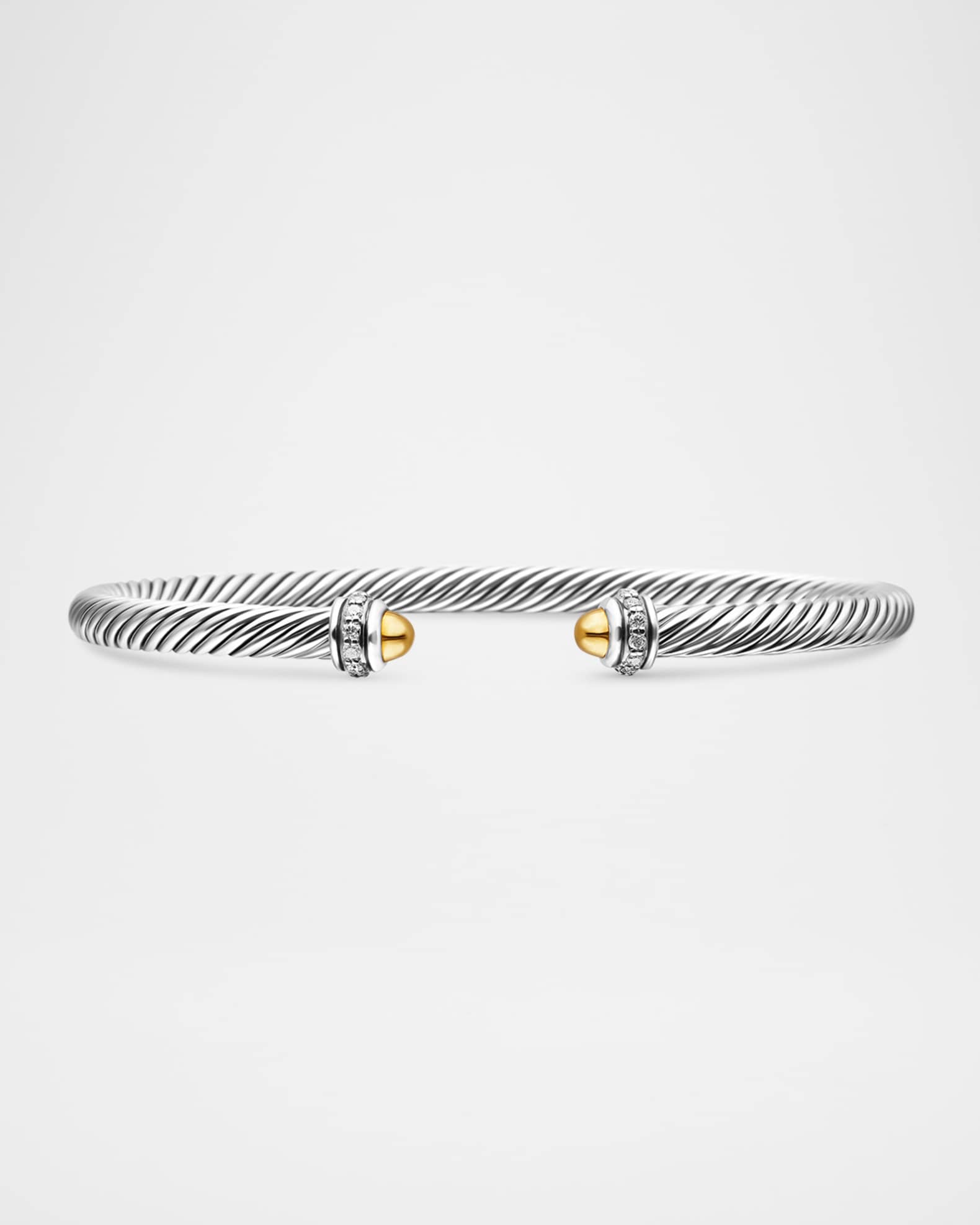 Cable Bracelet w/ 18k Gold & Diamond 0